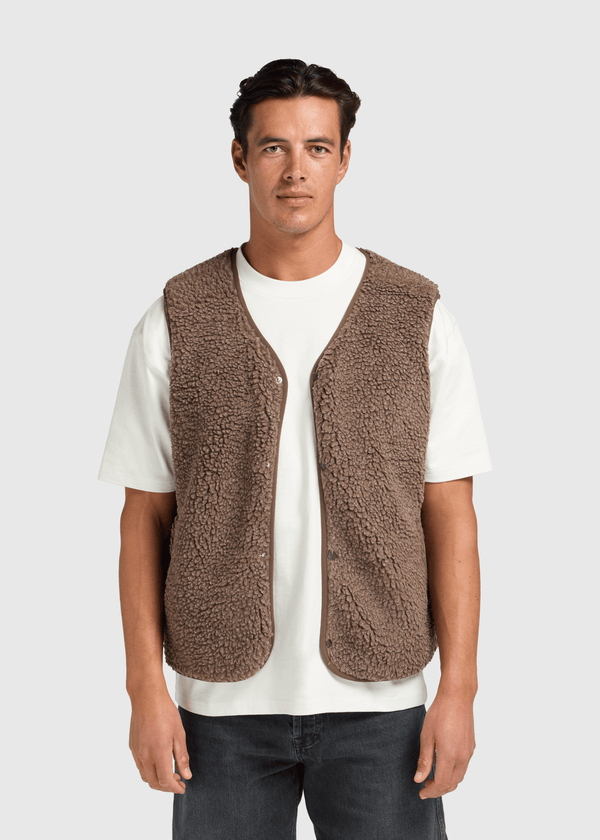 Premium Teddy Vest - Brown
