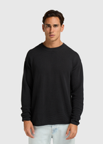 Fancy Structure Crewneck - Off Black