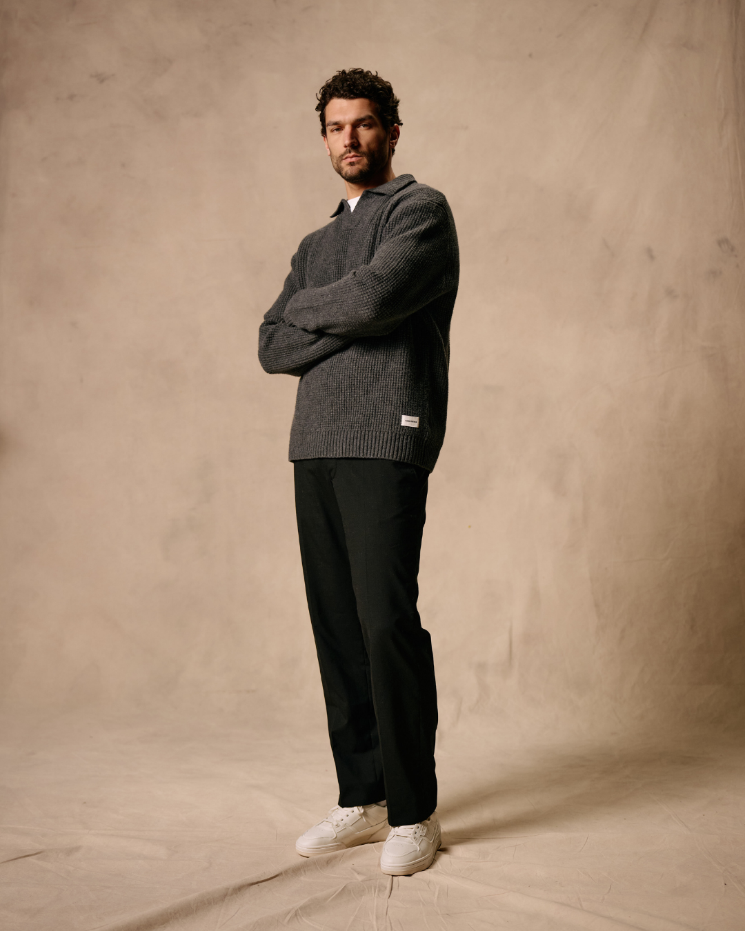 Riva Waffle Polo - Anthracite