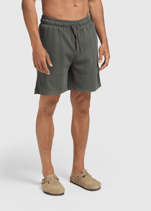 Relaxed Waffle Short- Chimera Green
