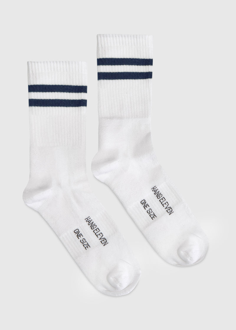 Hang Eleven Uni Striped Socks - Navy Blue