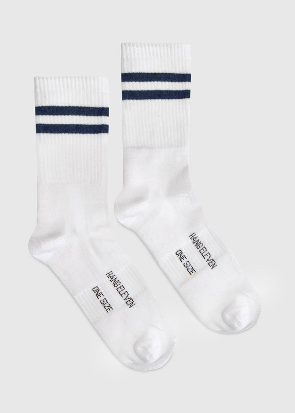 Chaussettes rayées Hang Eleven Uni - Bleu marine