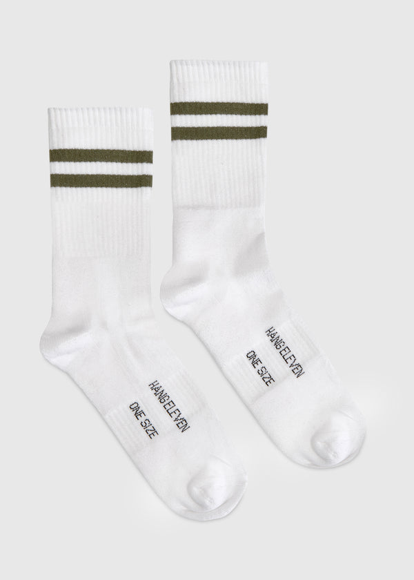 Chaussettes rayées Hang Eleven Uni - Vertes