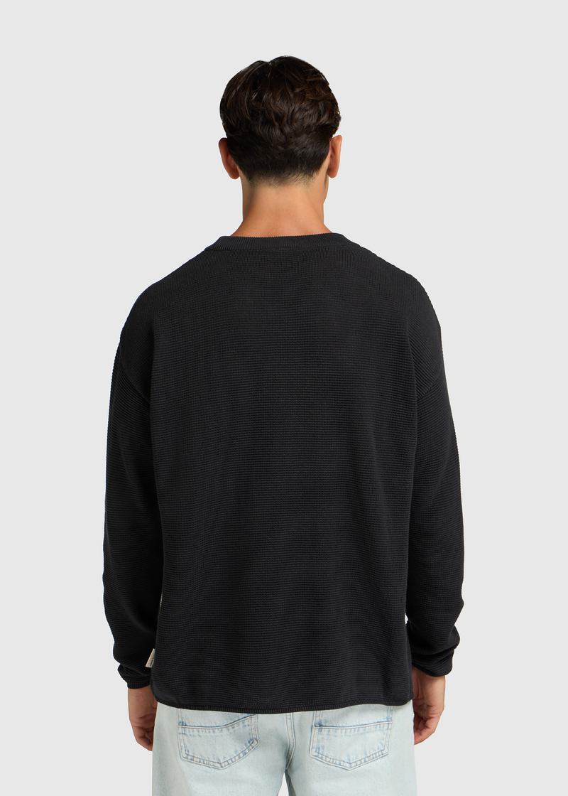 Fancy Structure Crewneck - Off Black