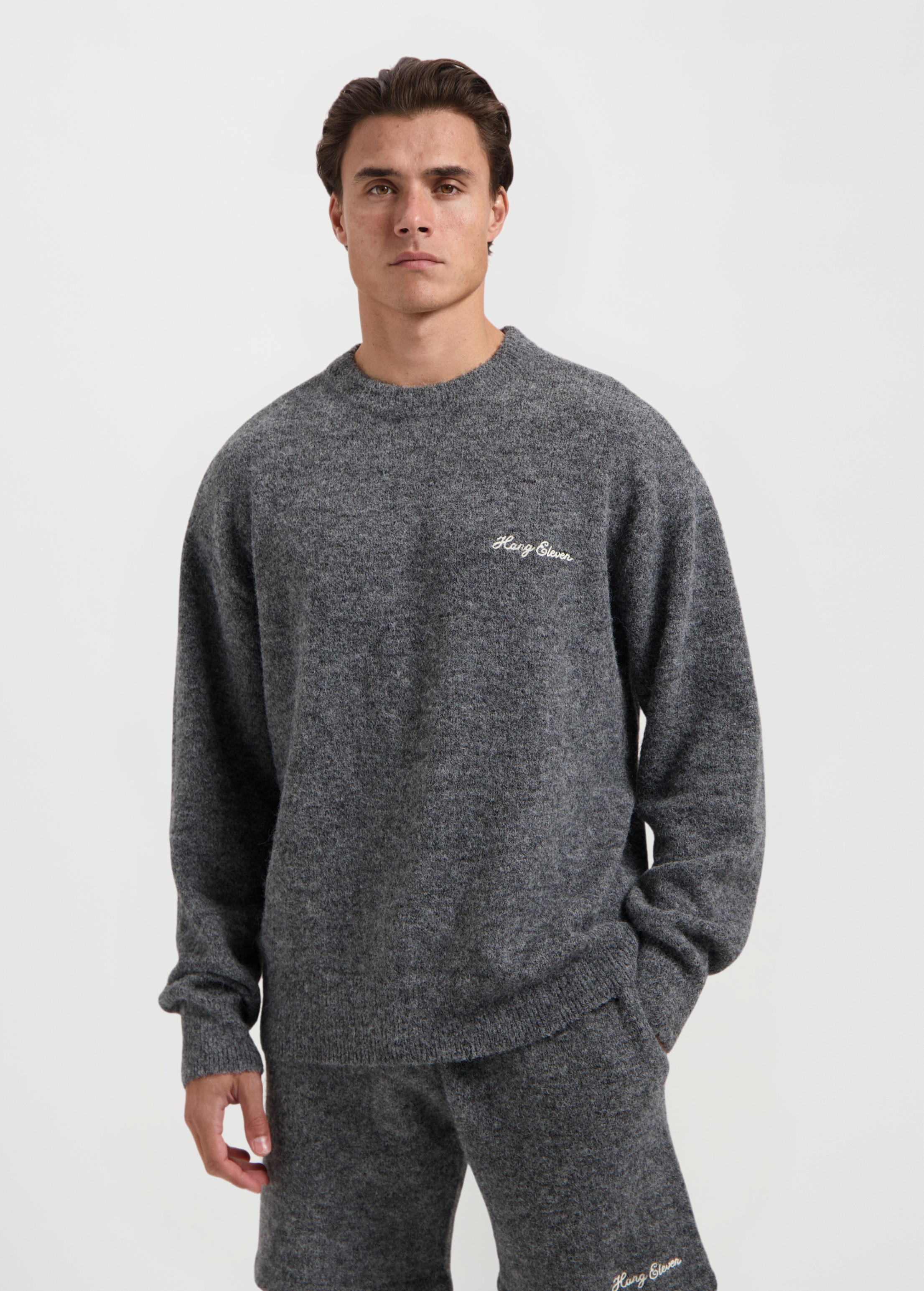 Soft Knitted Crewneck - Anthracite