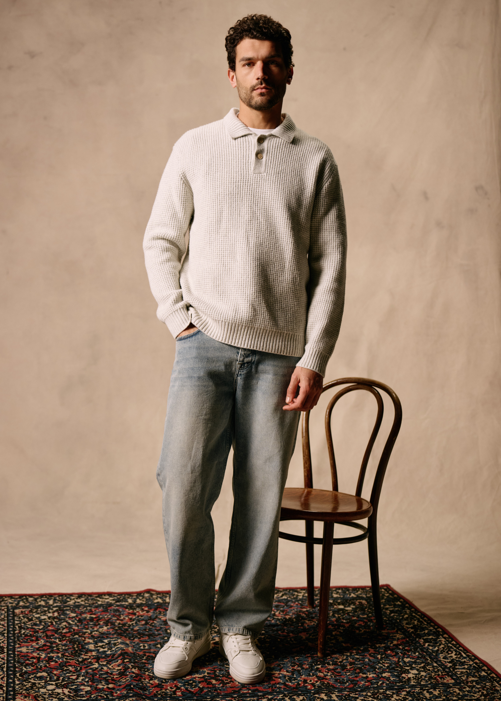 Heavy Structure Polo - Grey Melee