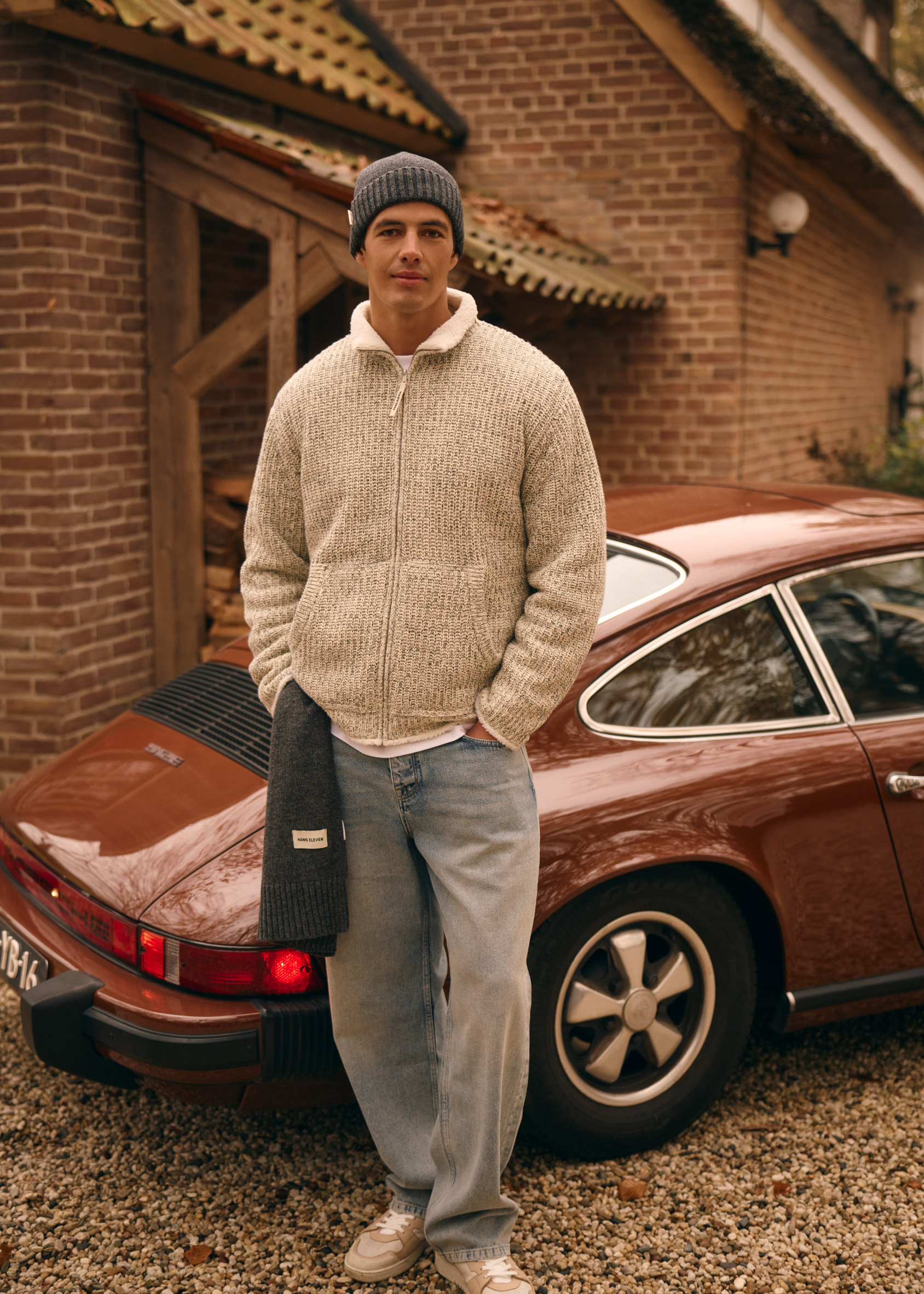 Heavy Knit Vest - Grey Melee