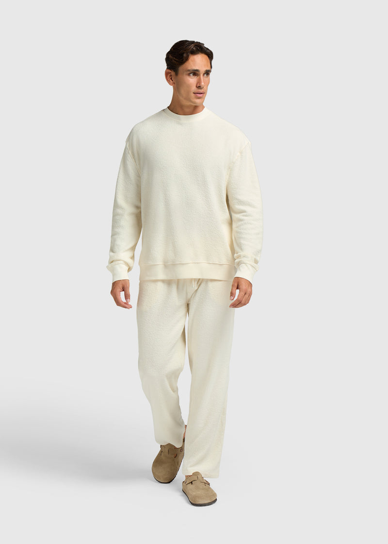 Toweling Bouclé Pants - Off White