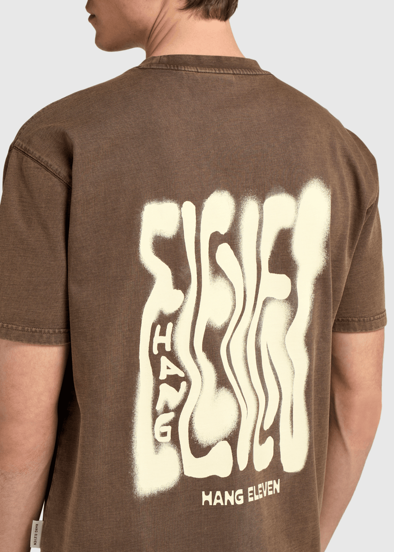 Spray Tee - Washed Brown