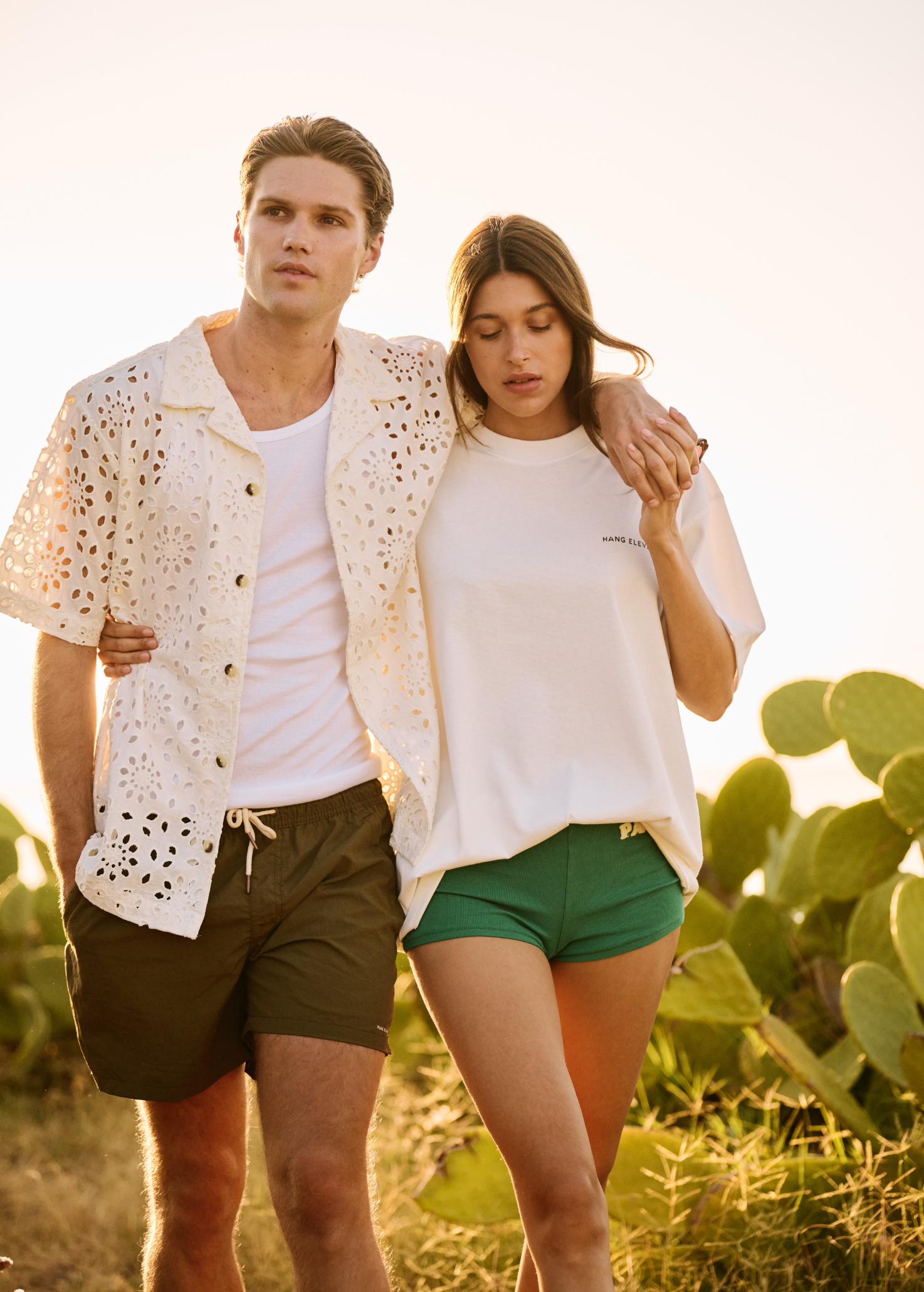 Flower Crochet Shirt - White Sand.