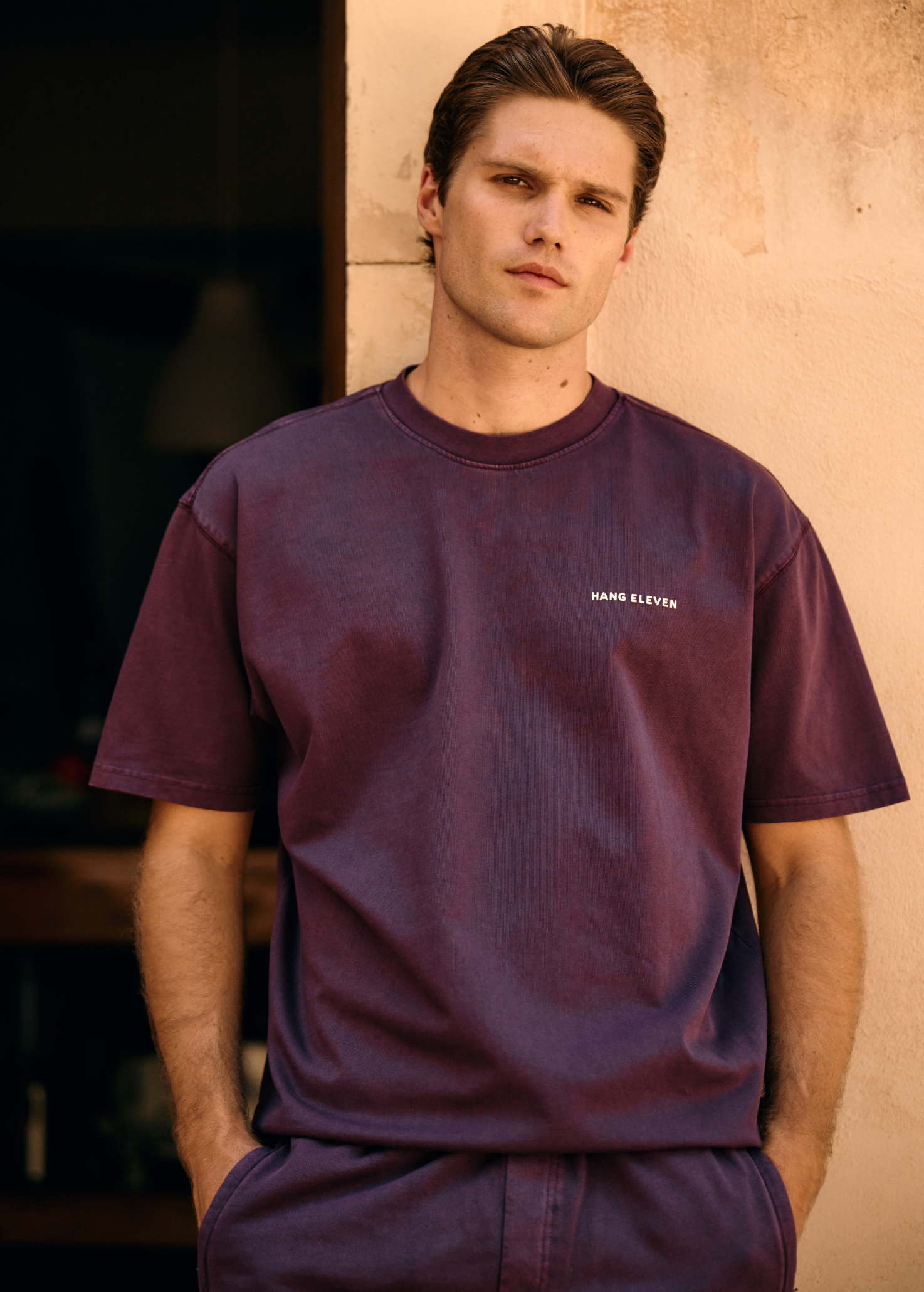 Washed Essential Tee - Dark Purple