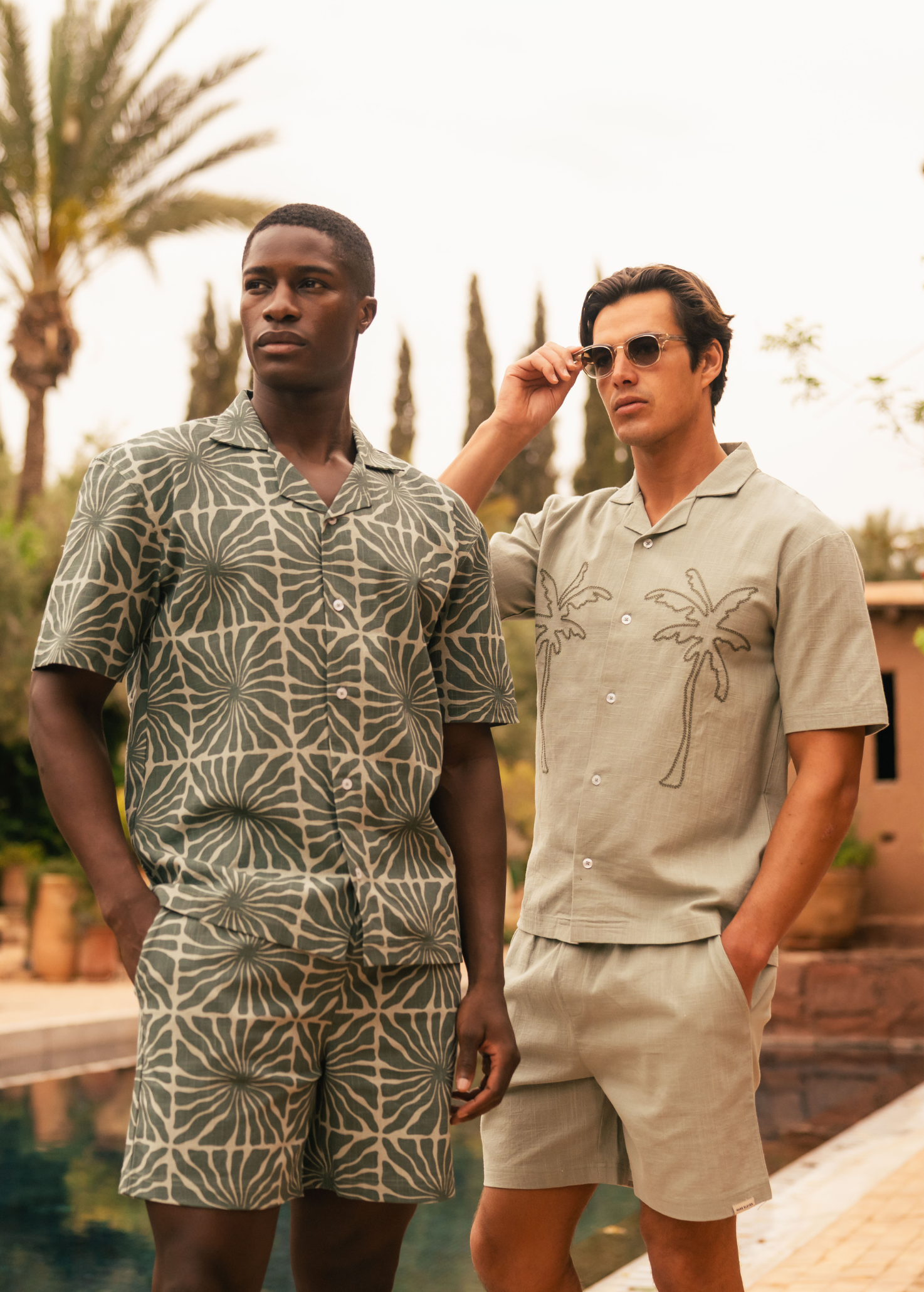 Palm Slub Shirt - Sage Green