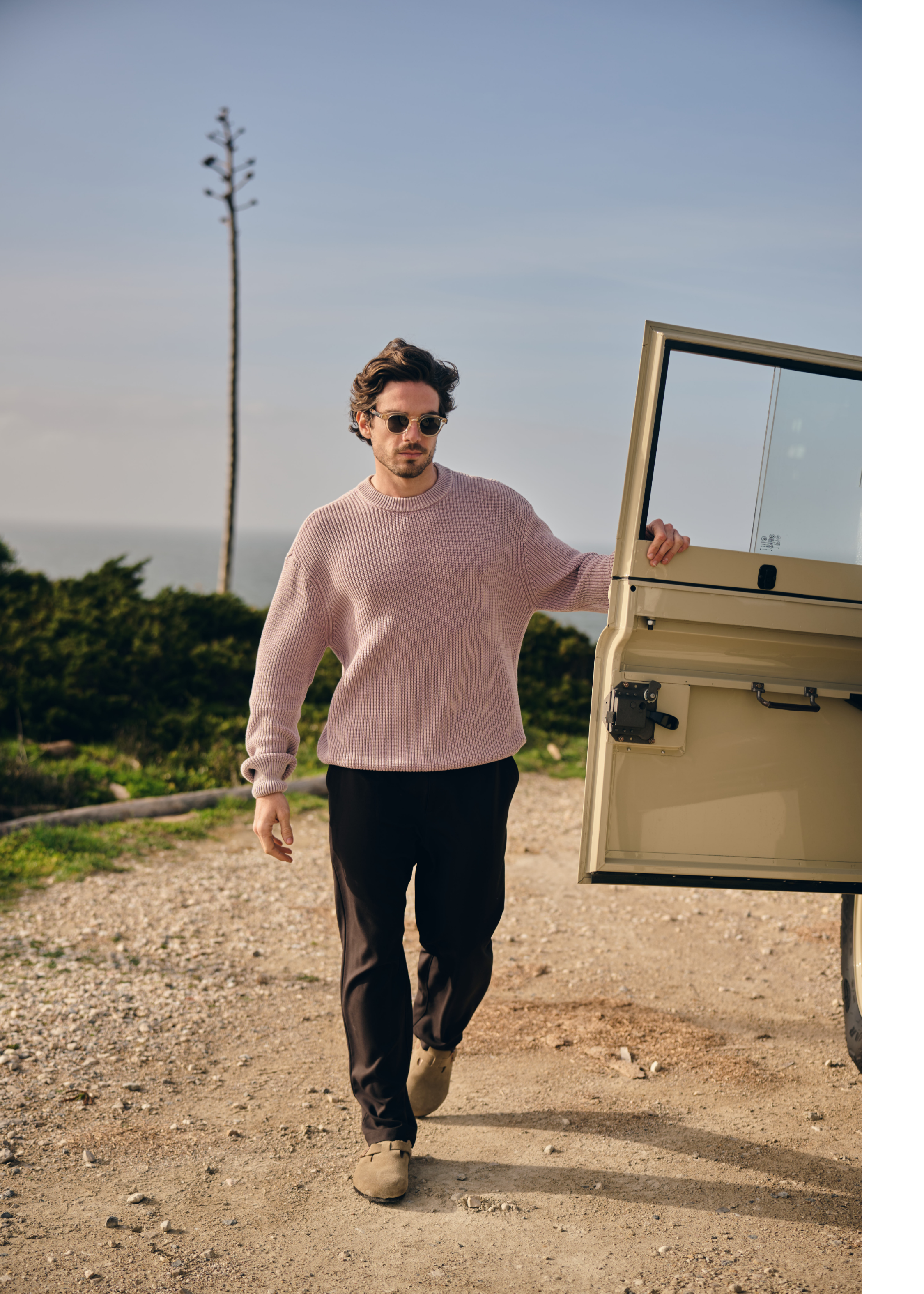 Washed Knit Crewneck - Lilac