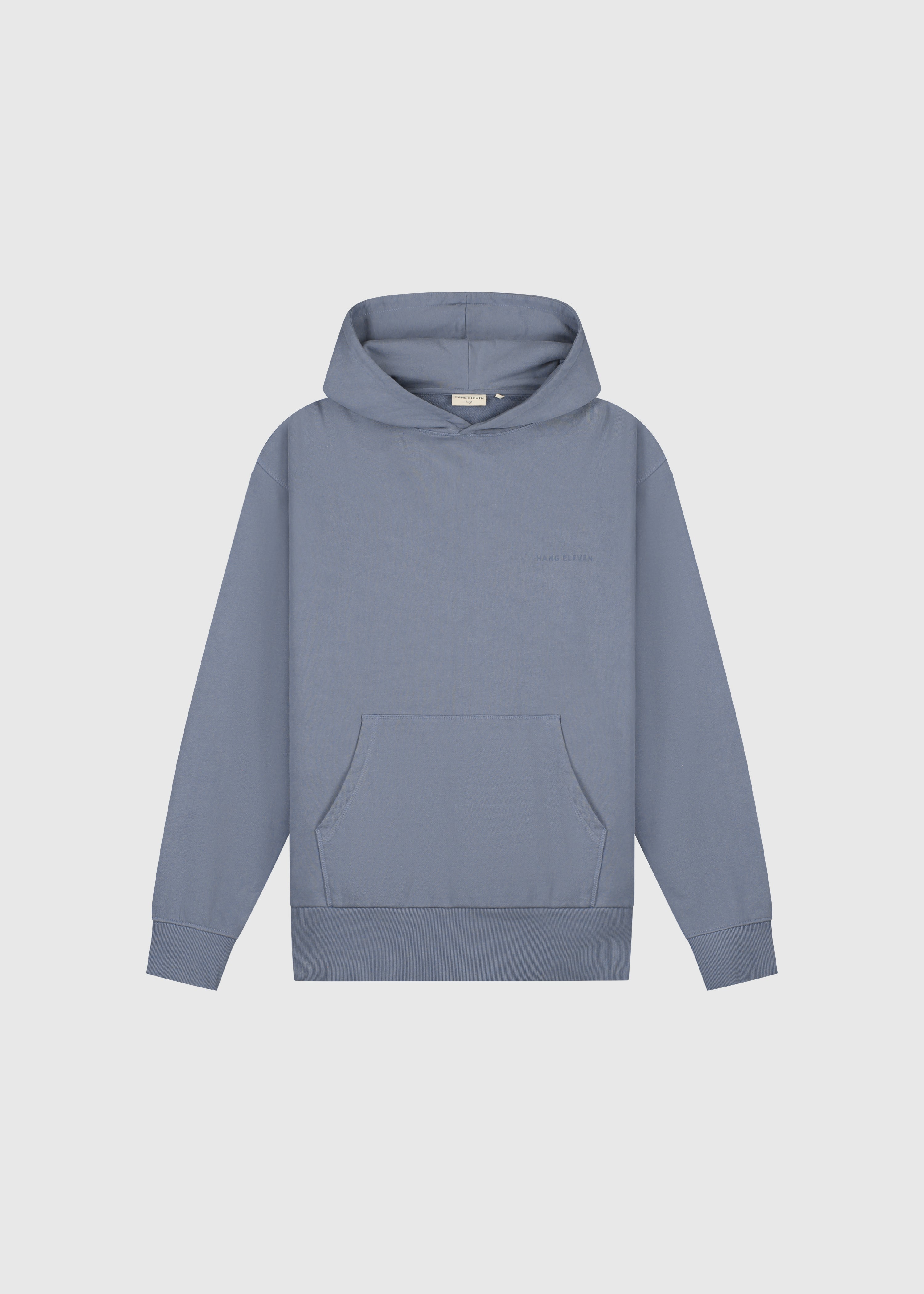 Back Embro Hoodie - Stone Grey