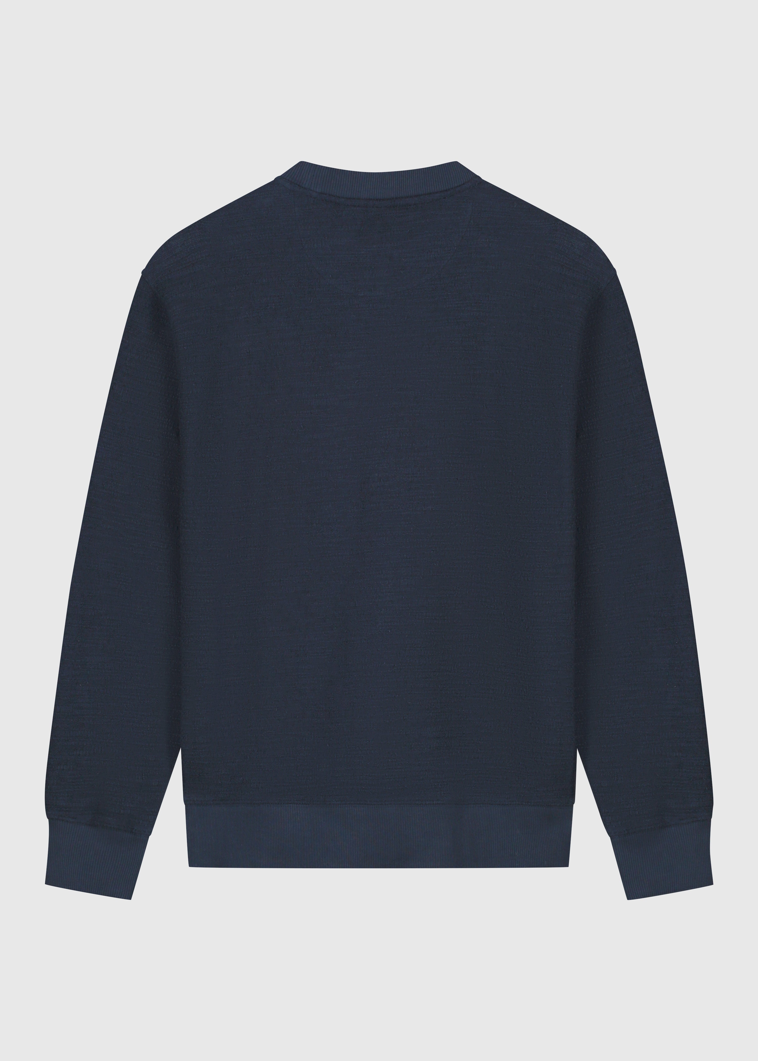 Bouclé Crewneck - Navy Blue