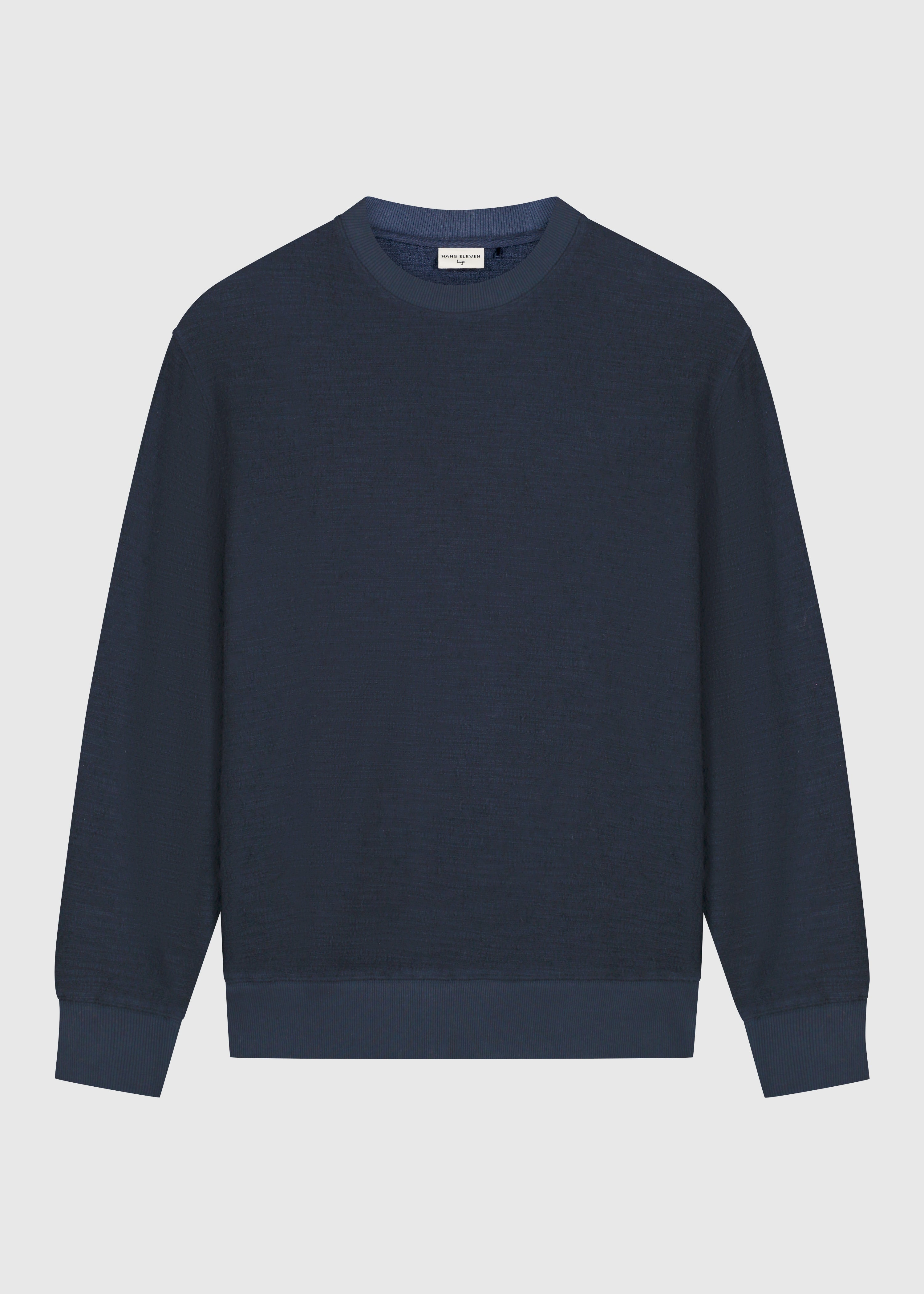 Bouclé Crewneck - Navy Blue