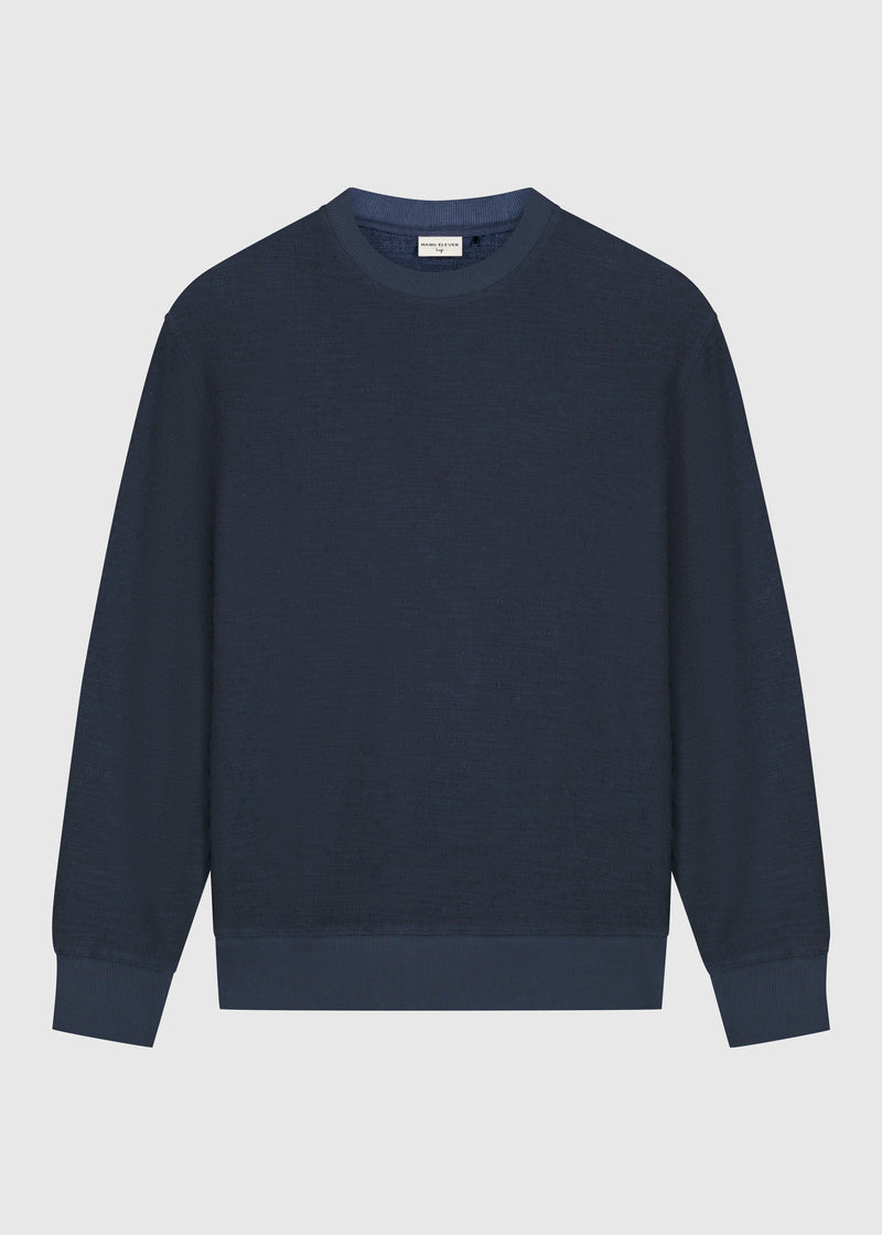 Bouclé Crewneck - Ombre Blue