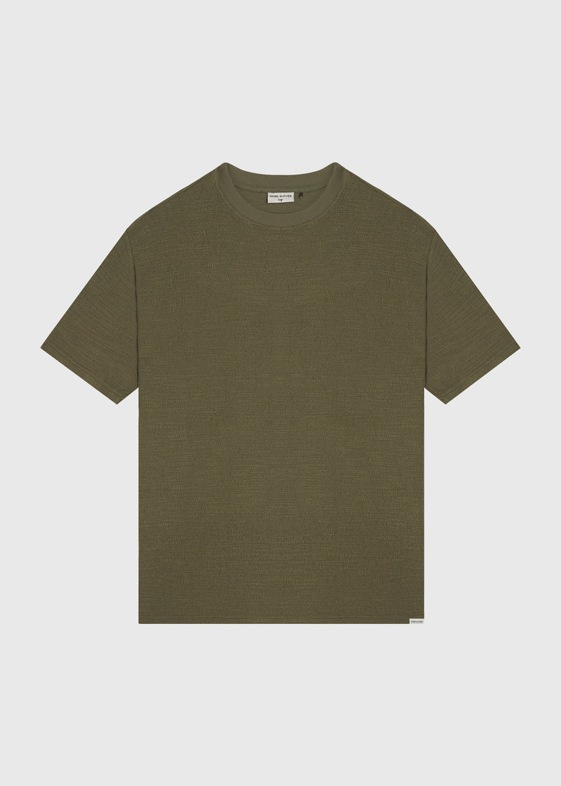 Boucle Tee - Olive Green