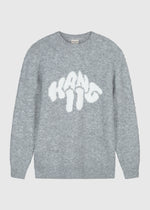 Bouclé Logo Knit - Grey Melee
