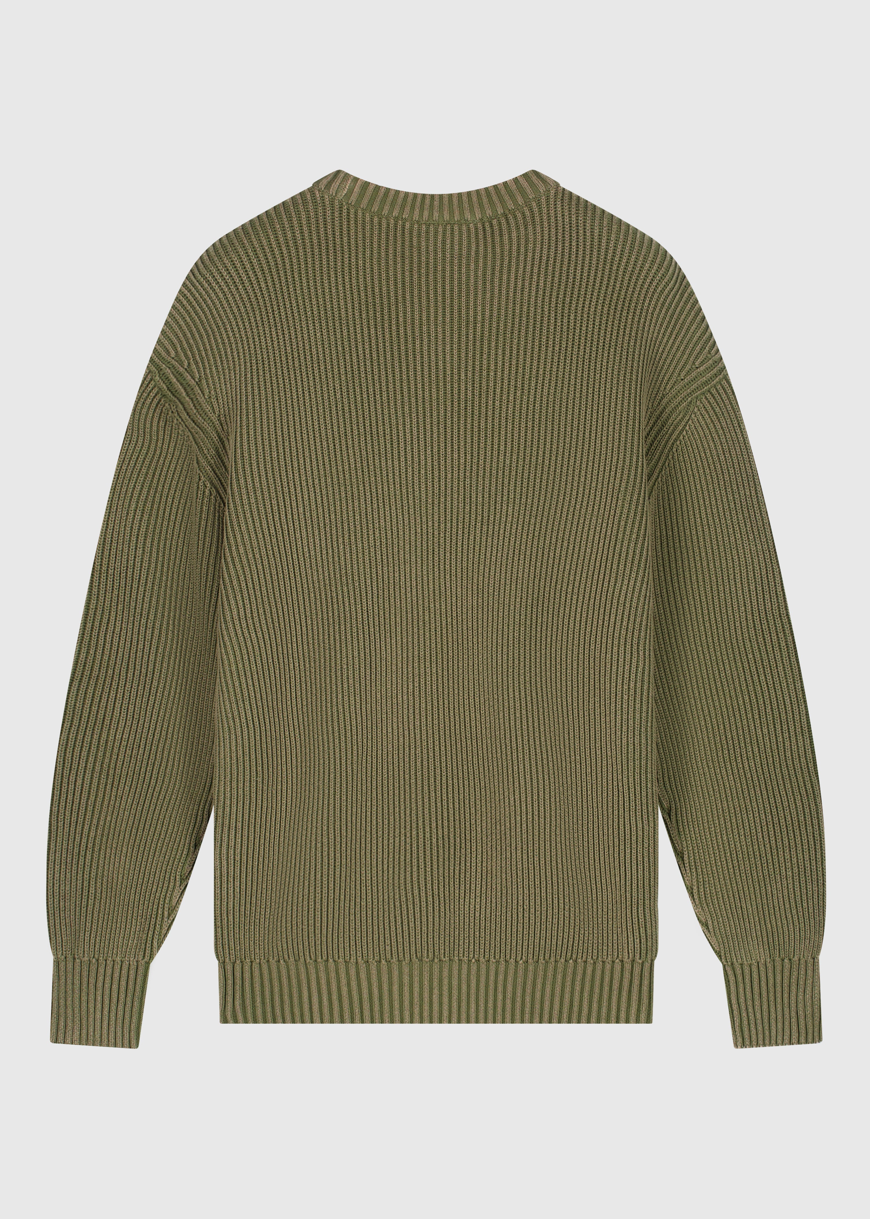 Palm Logo Knit Crewneck - Olive Green