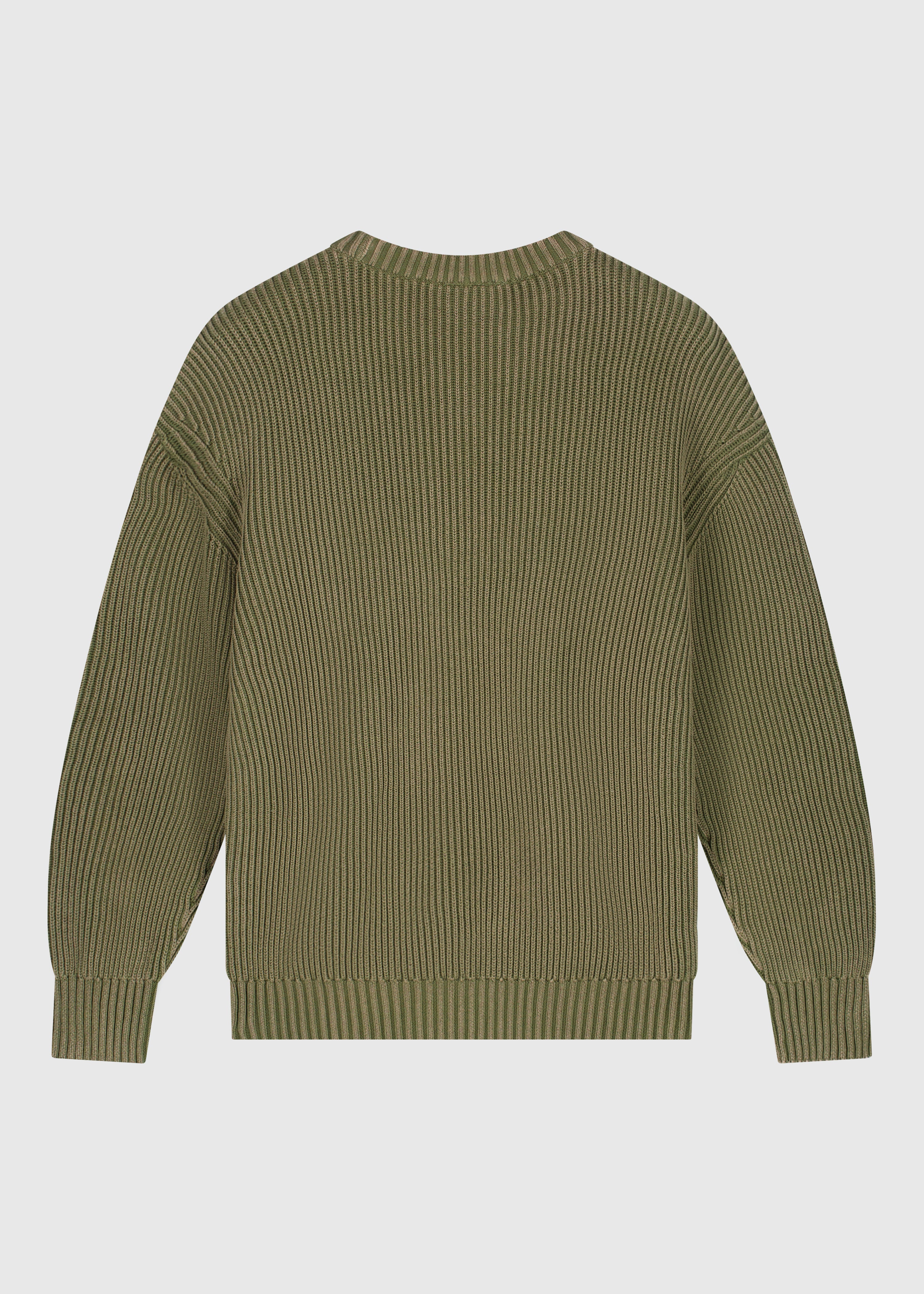 Palm Logo Knit Crewneck - Olive Green