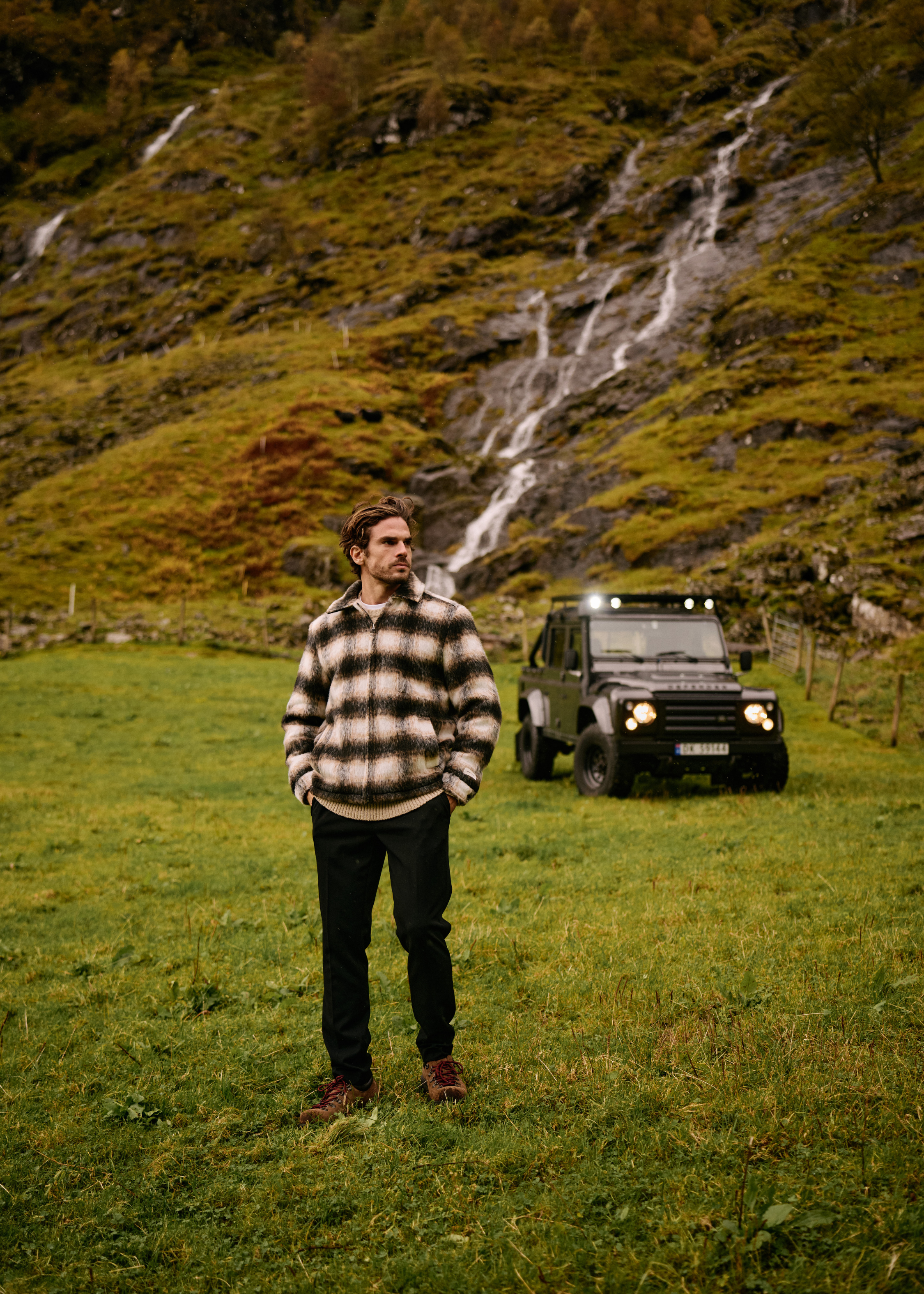 Check Overshirt - Black