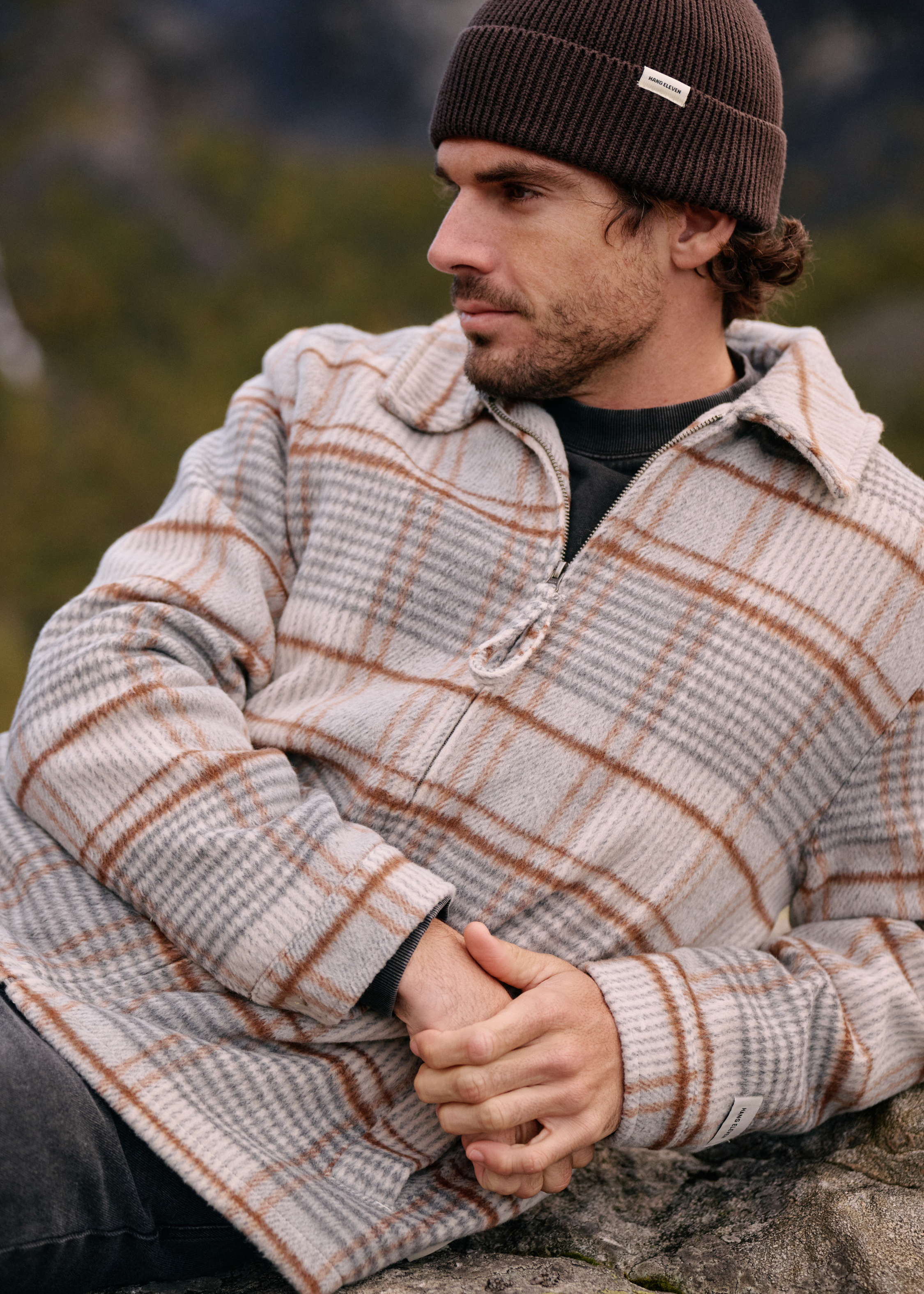 Hairy Check Jacket - Grey