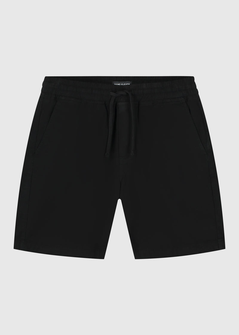 Gewaschene Chino-Shorts – Schwarz