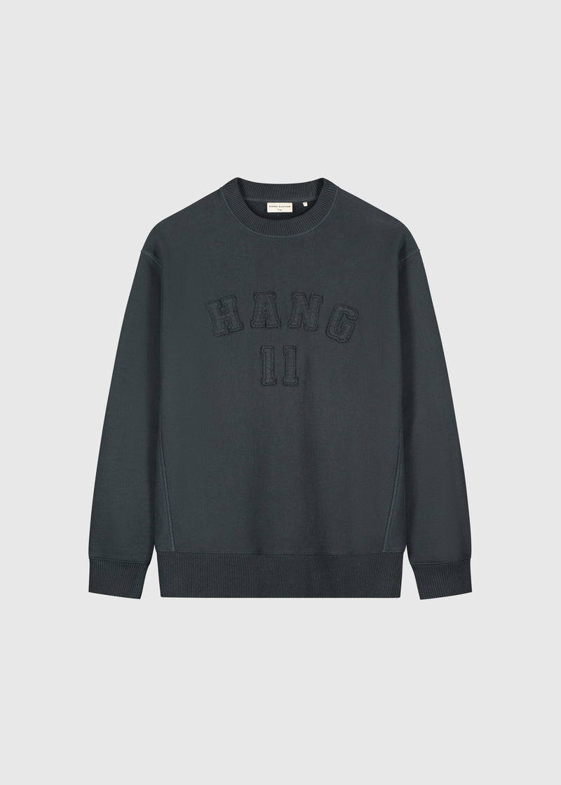 Hochwertiger College-Pullover – Marineblau