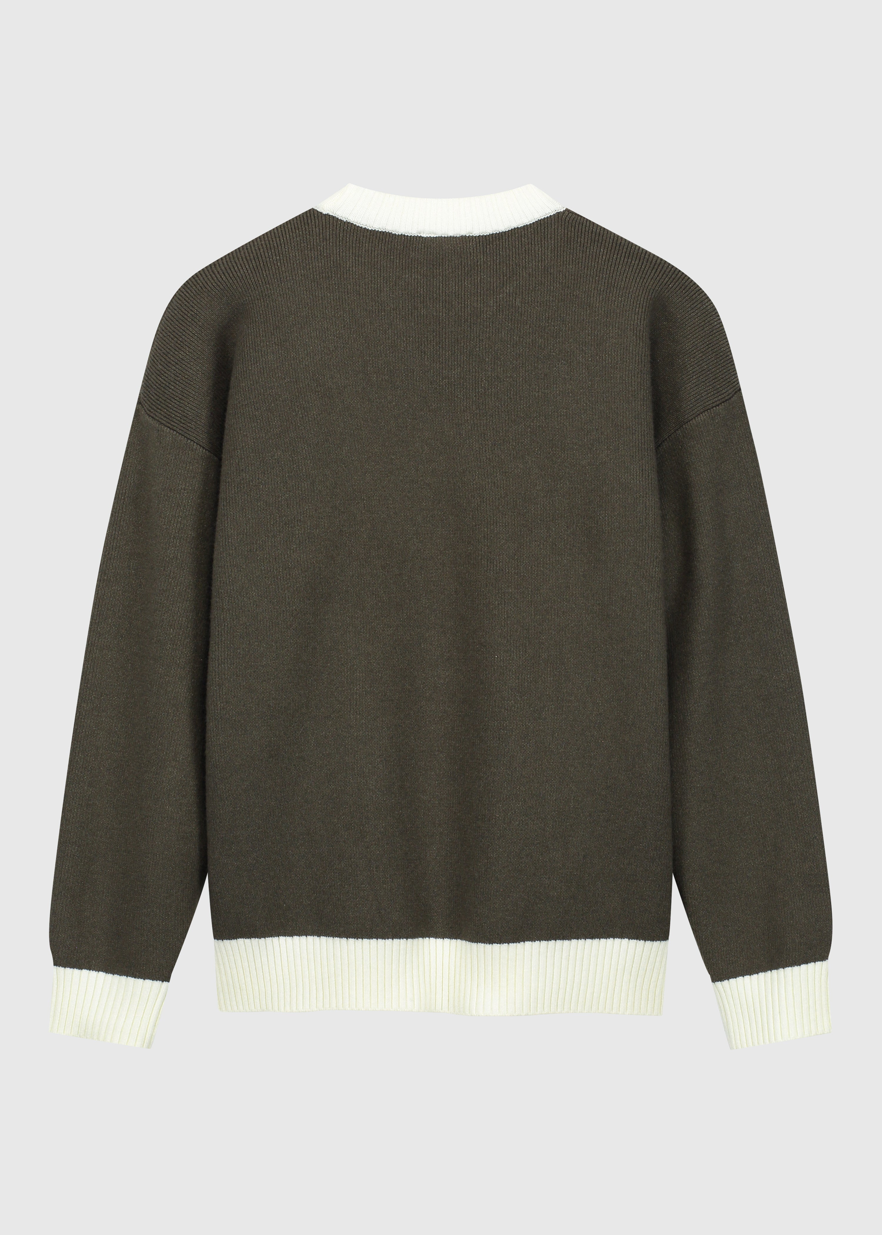 Contrast Knit - Brown