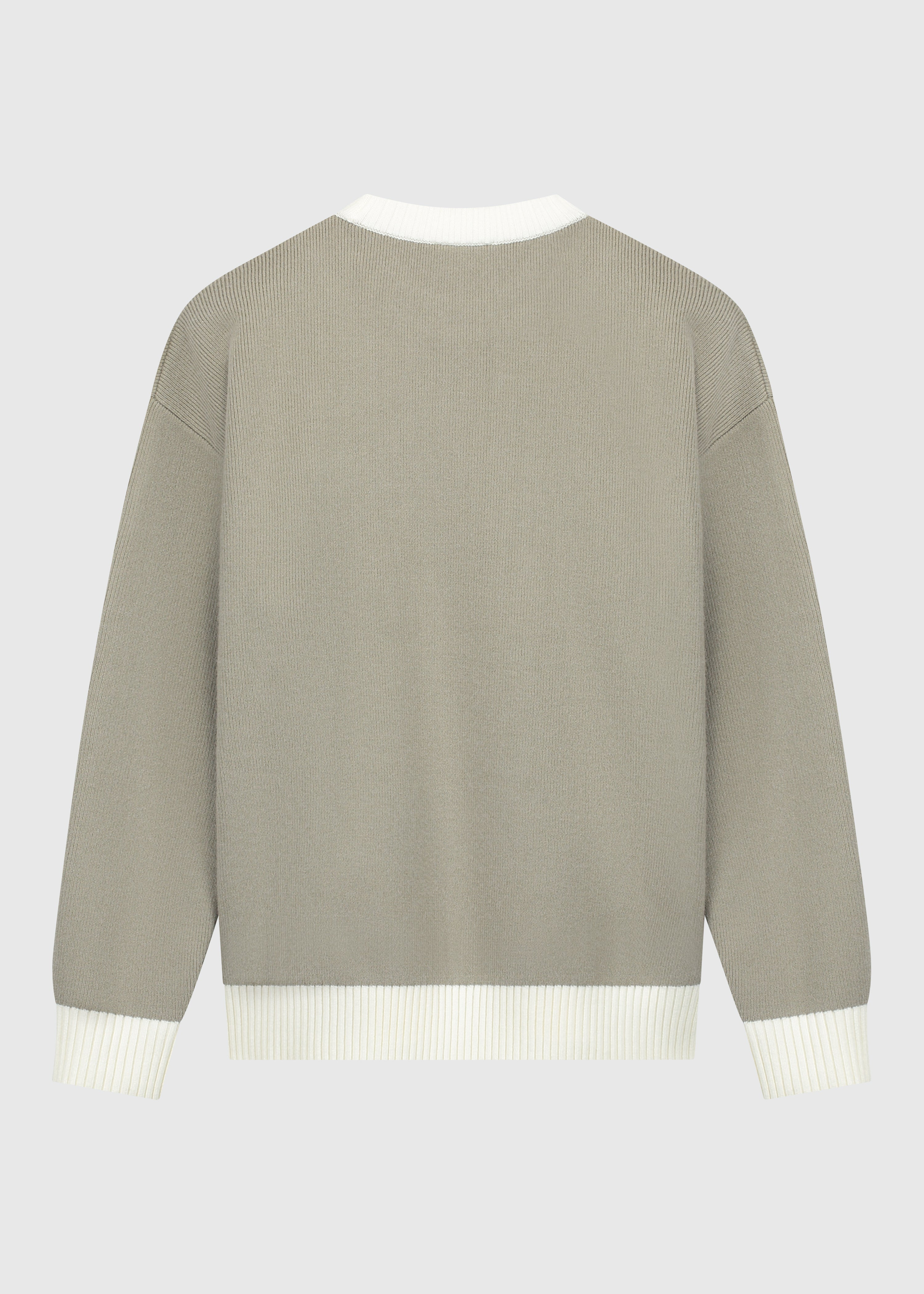 Contrast Knit - Grey