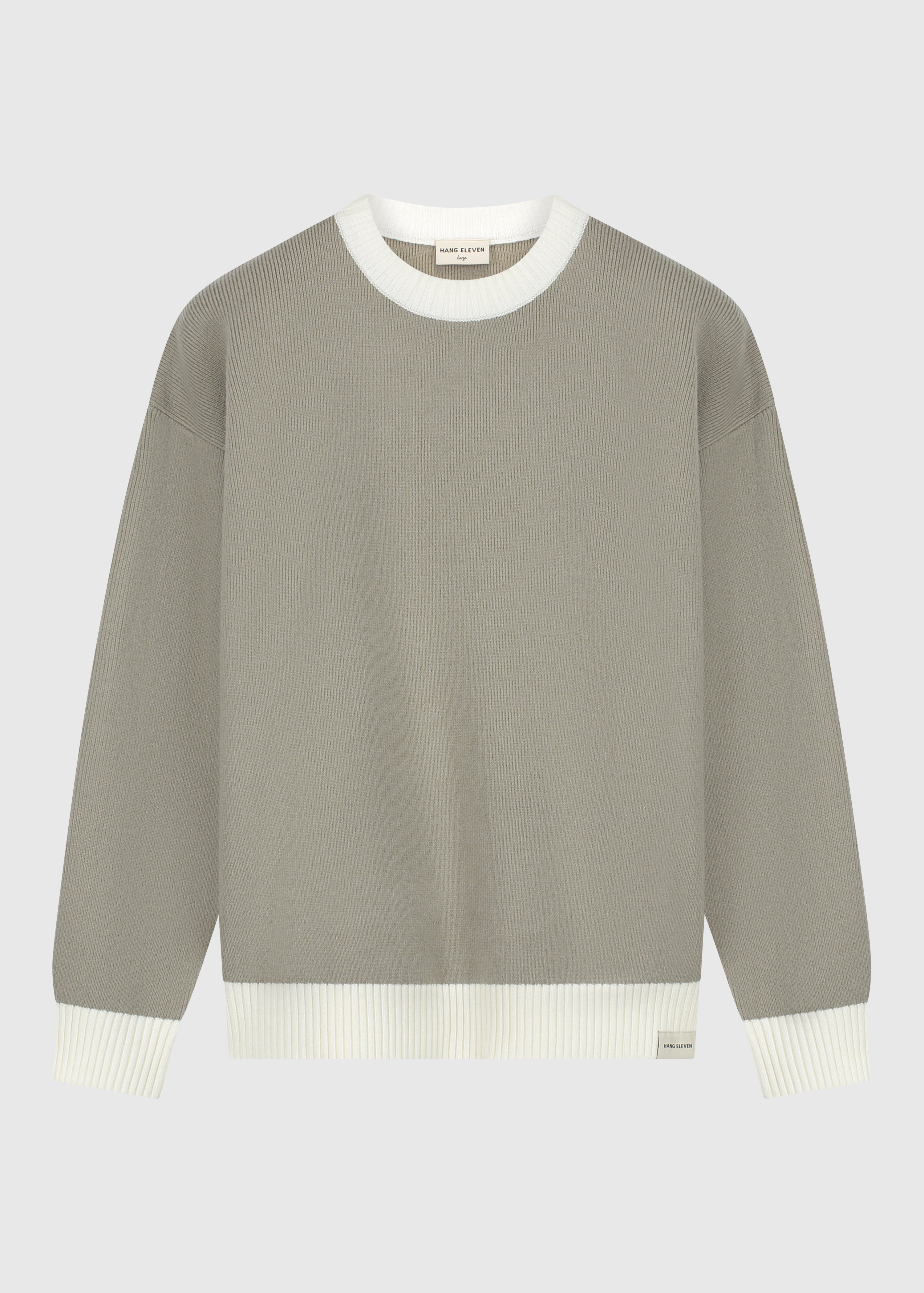 Contrast Knit - Grey