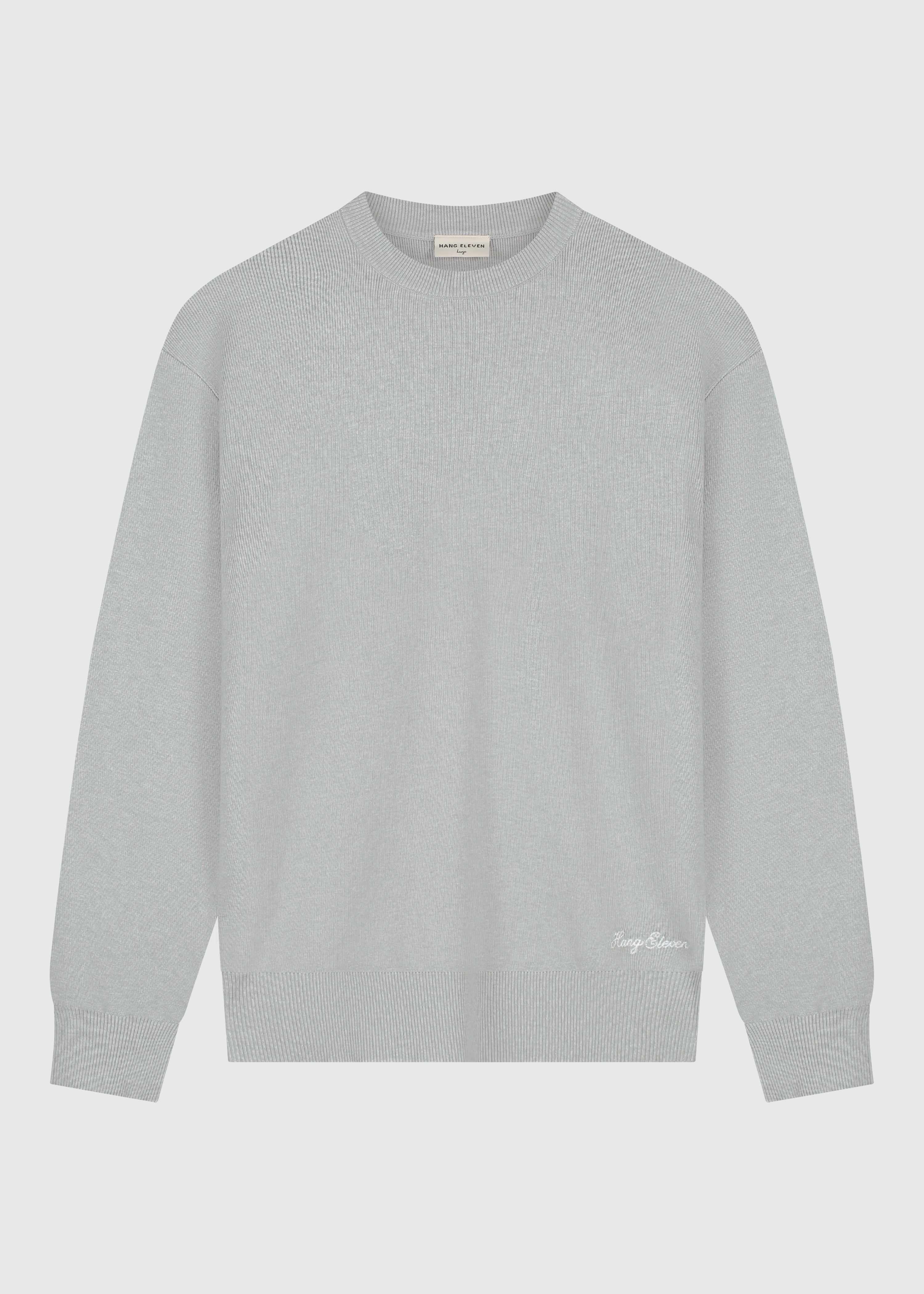 Compact Knit Crewneck - Grey Melee