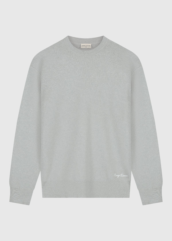Compact Knit Crewneck - Grey Melee