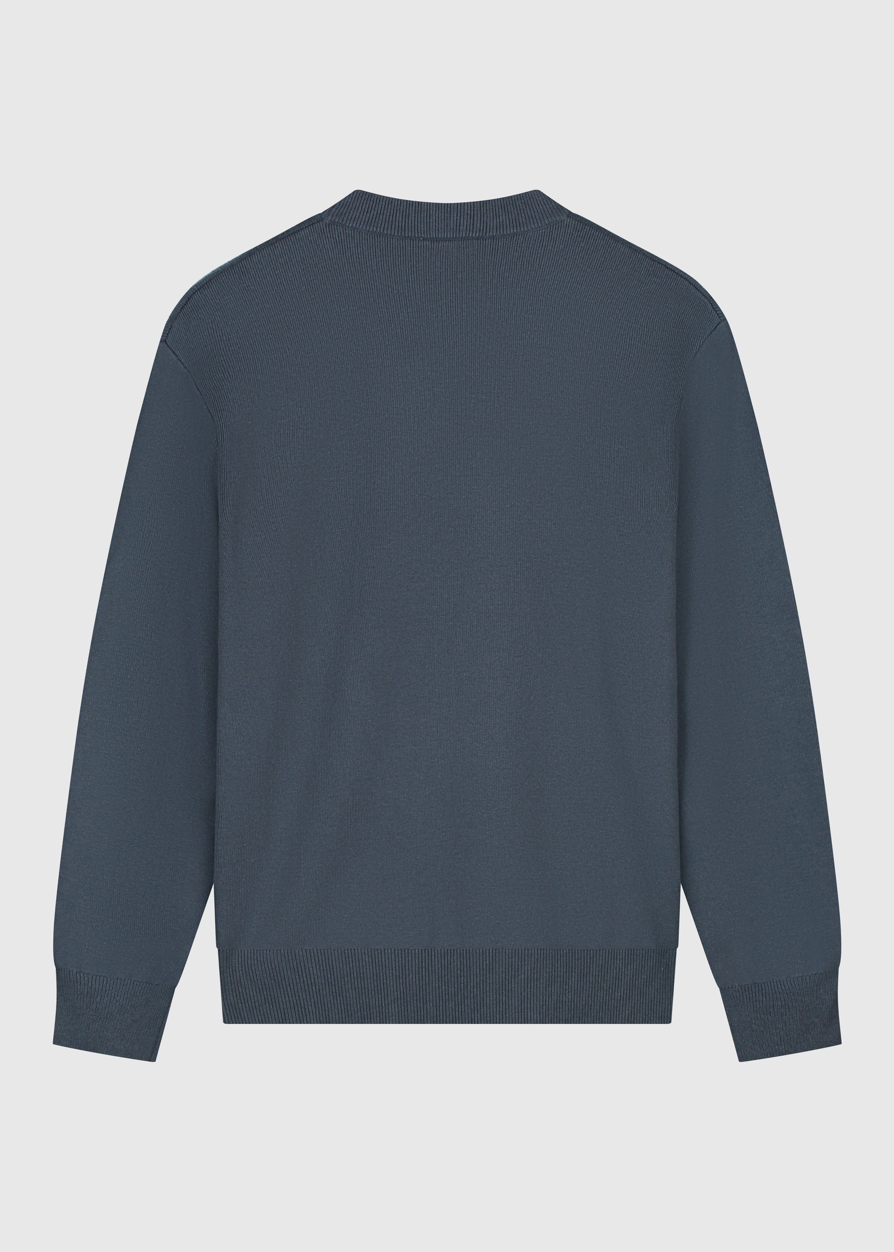 Compact Knit Crewneck - Navy Blue