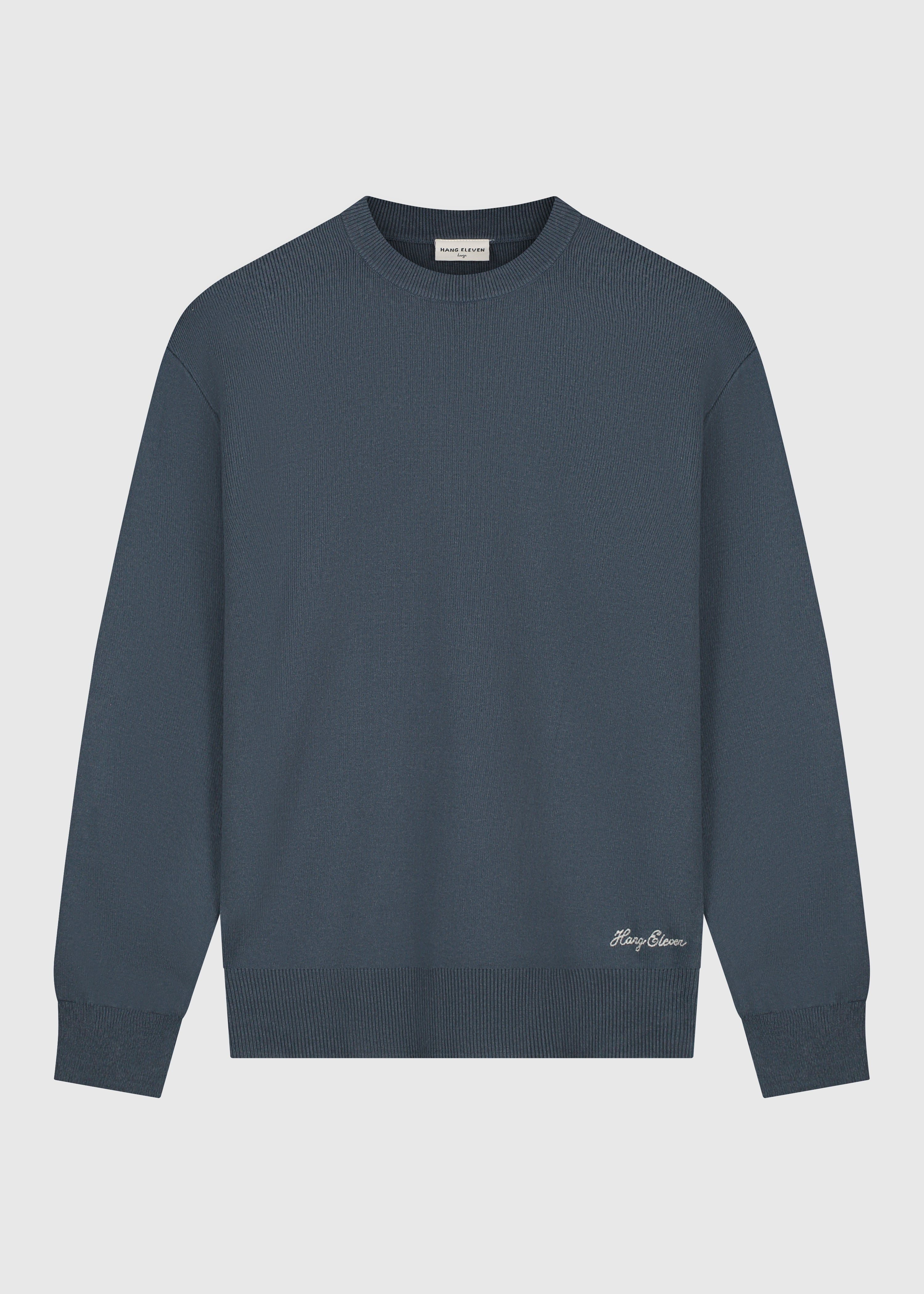 Compact Knit Crewneck - Navy Blue
