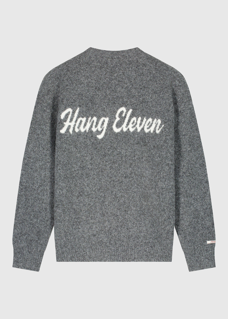 Cozy Brand Strickpullover mit Rundhalsausschnitt – Anthrazit