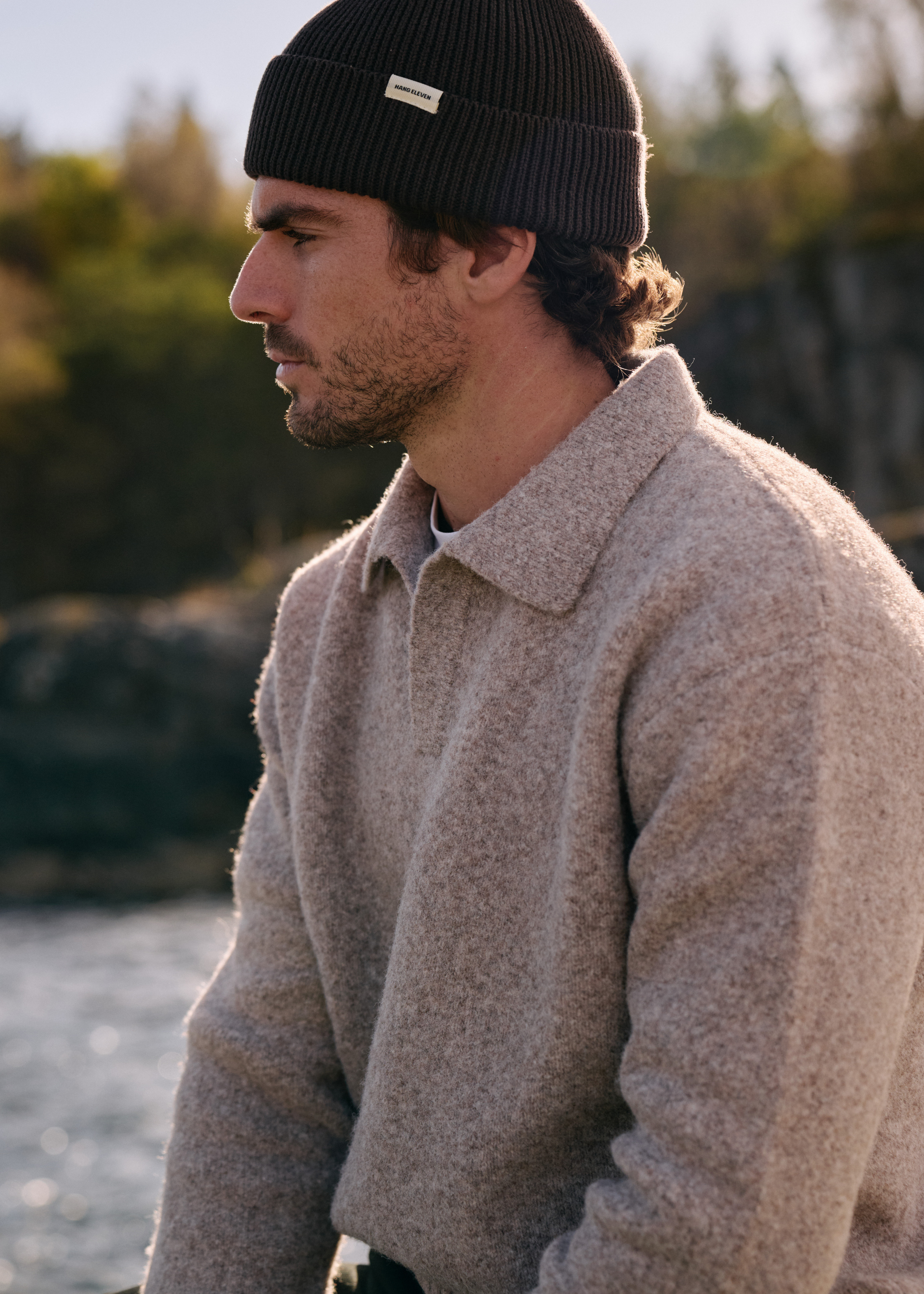 Cozy Knit Polo - Taupe