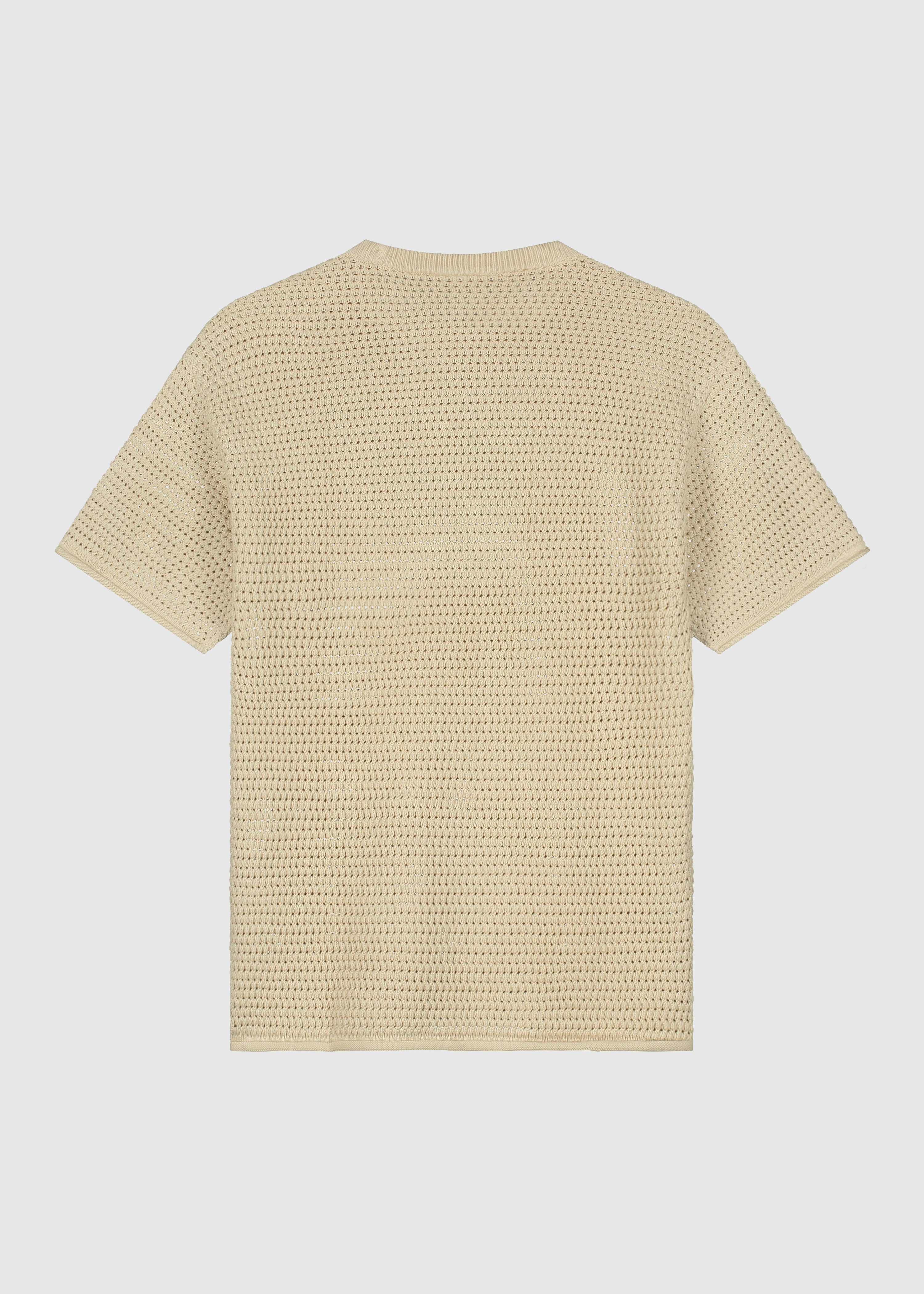 Crochet Knitted Tee - Sand