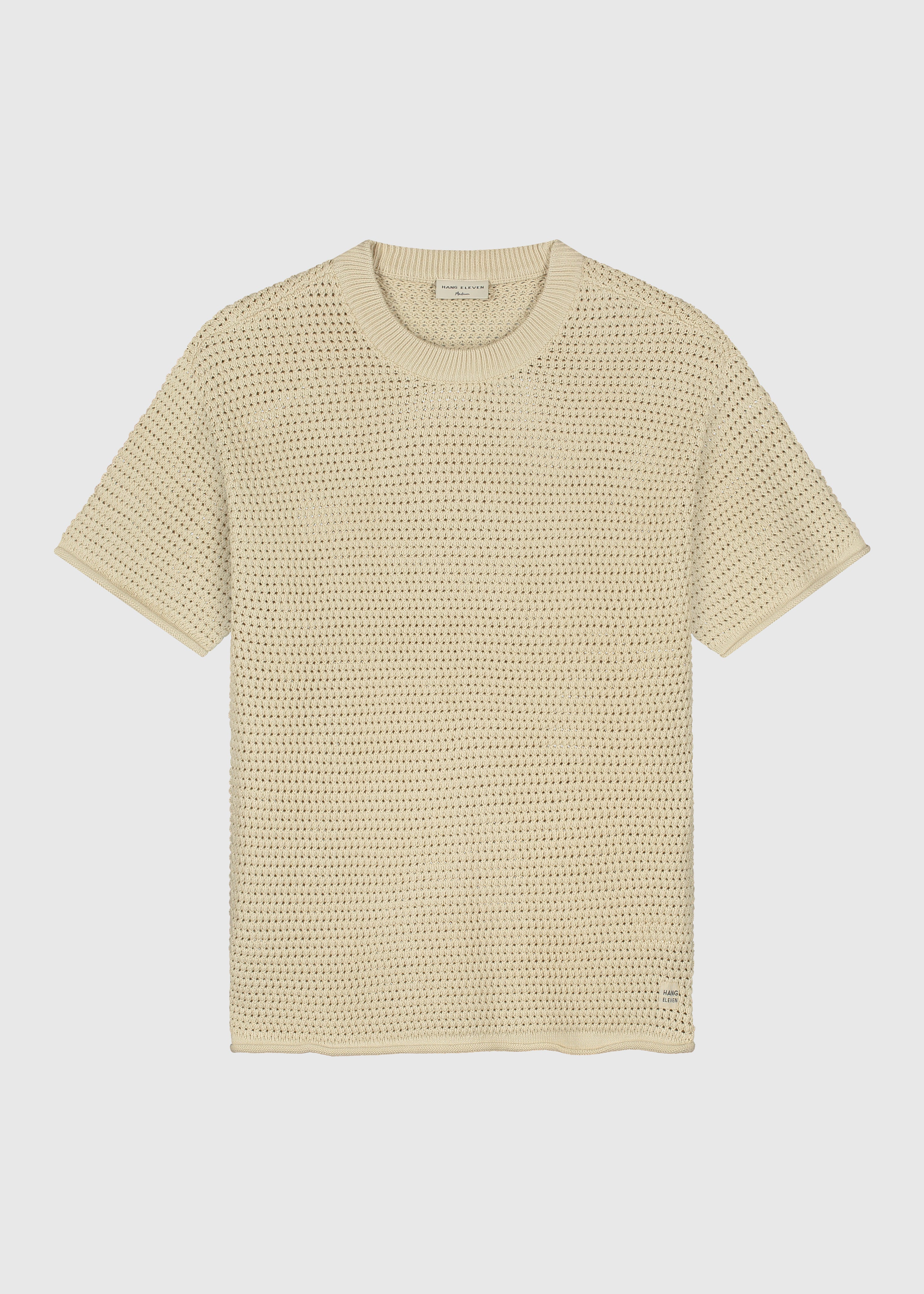 Crochet Knitted Tee - Sand