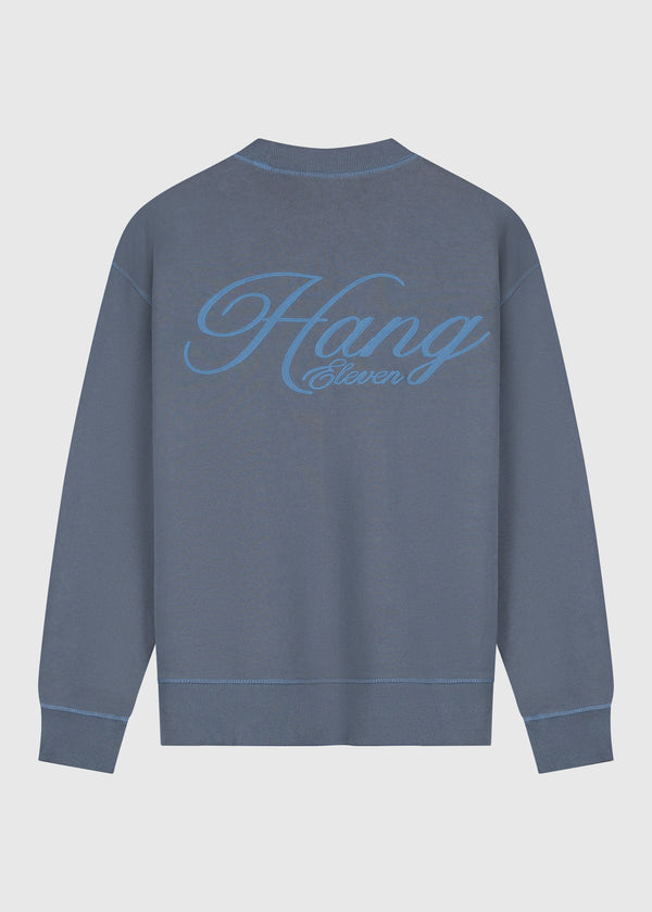 Cursive Crewneck - Navy Blue