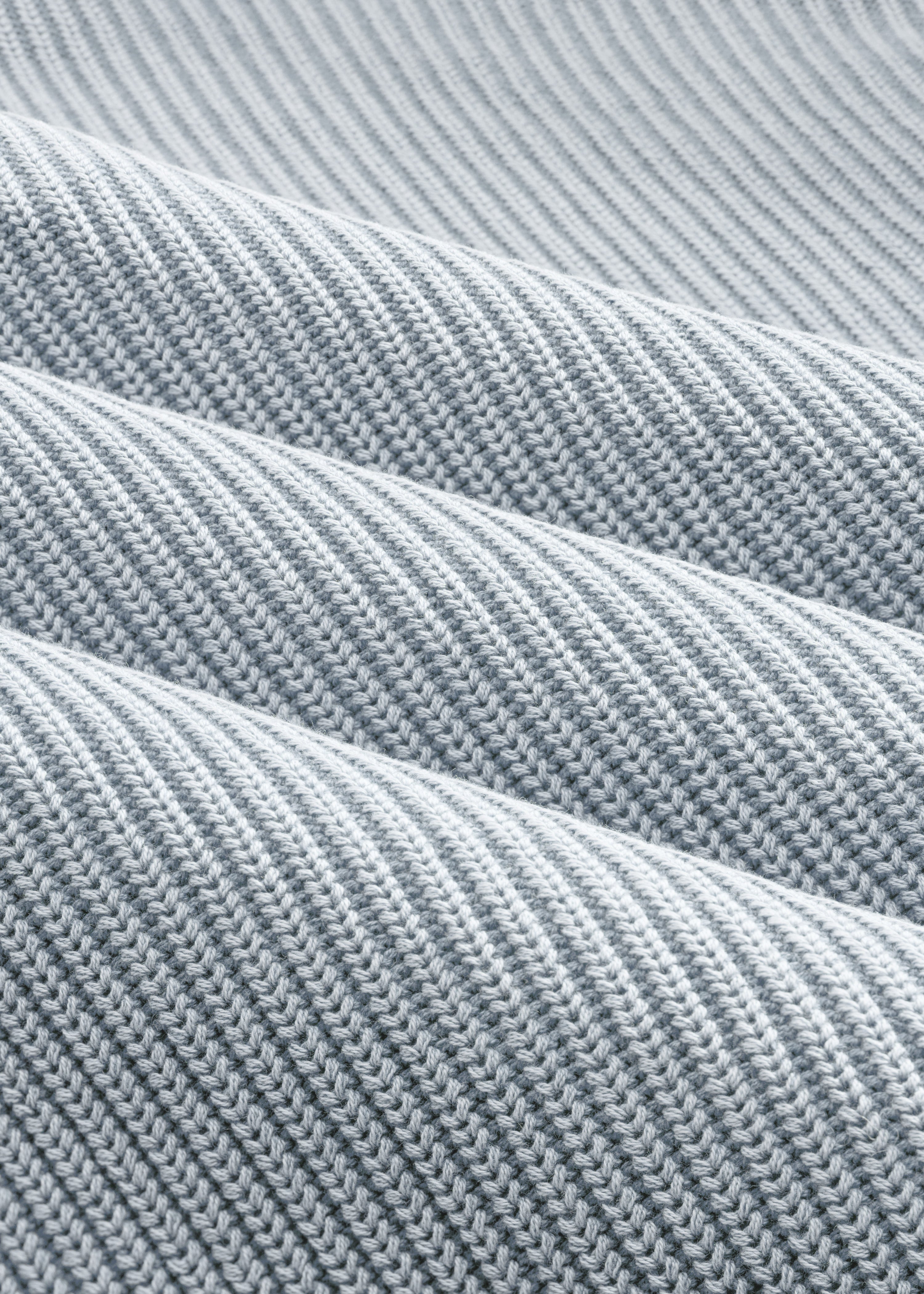 Washed Knit Crewneck - Light Blue