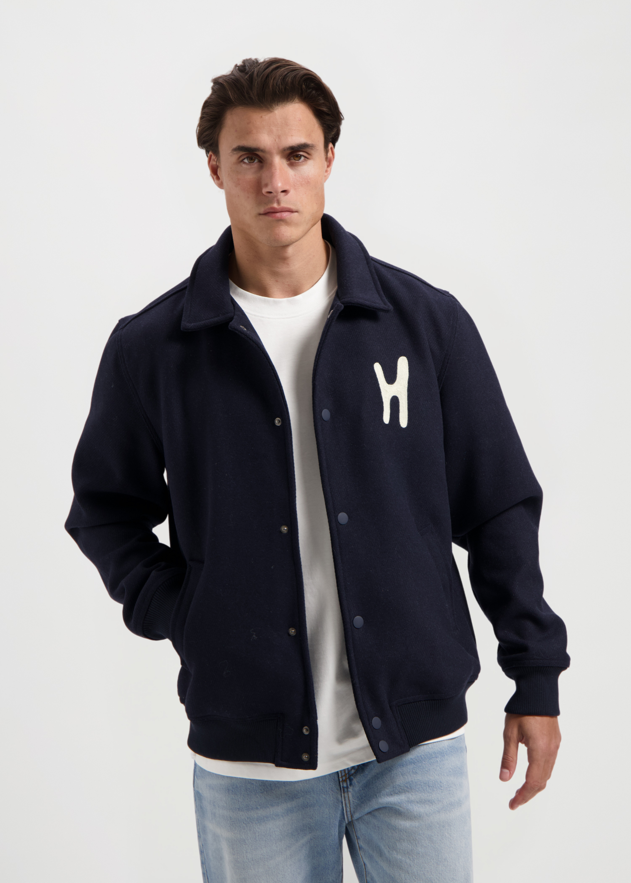 Veste de sport universitaire - Bleu marine