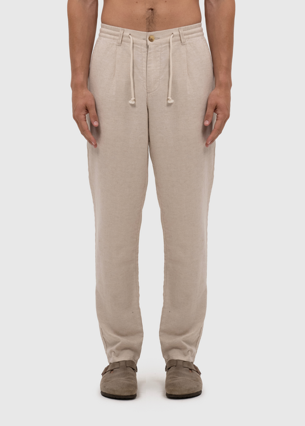 The Baggy Linen Pants - Sand