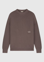Embro Knit Crewneck - Stone Grey