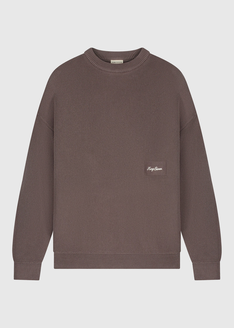 Embro Strickpullover mit Rundhalsausschnitt – Steingrau