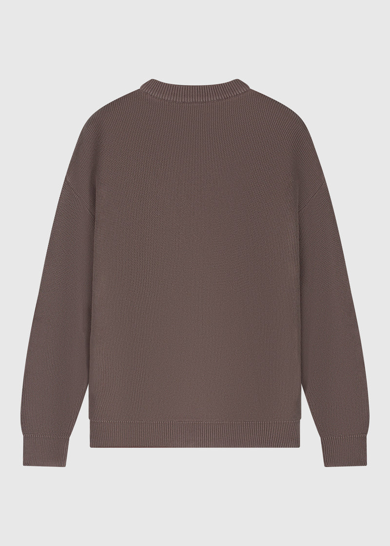 Embro Strickpullover mit Rundhalsausschnitt – Steingrau