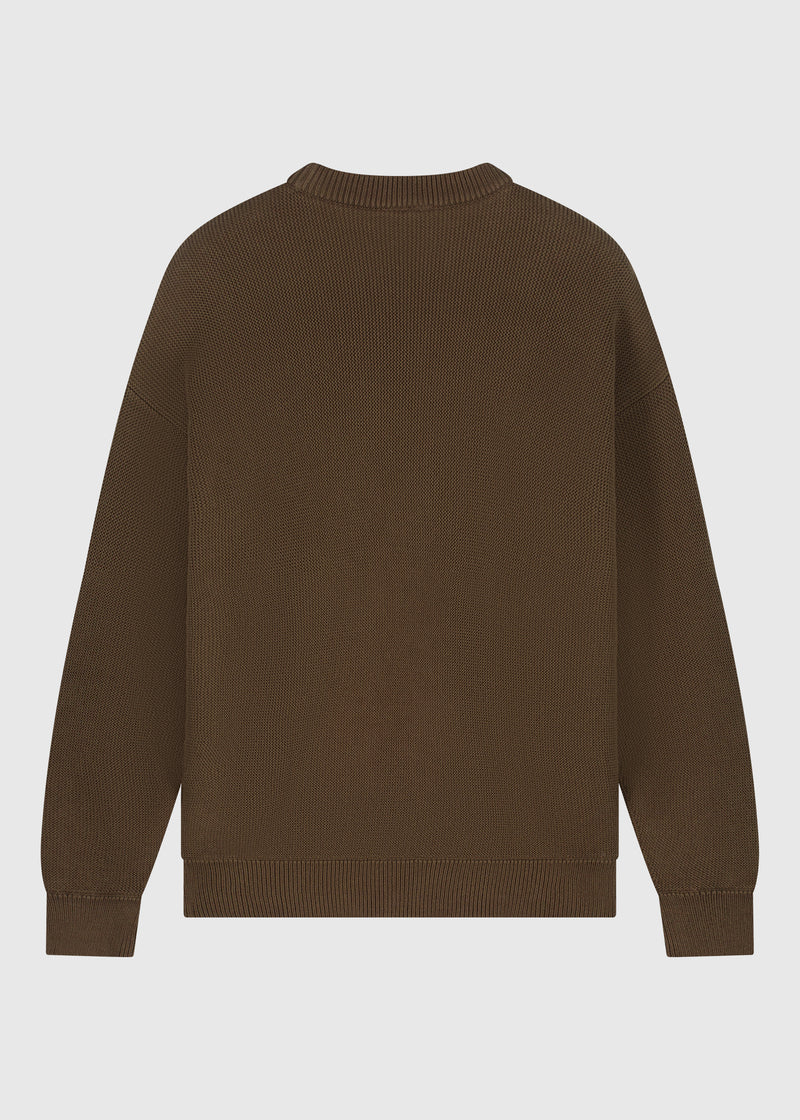 Embro Knit Crewneck - Espresso