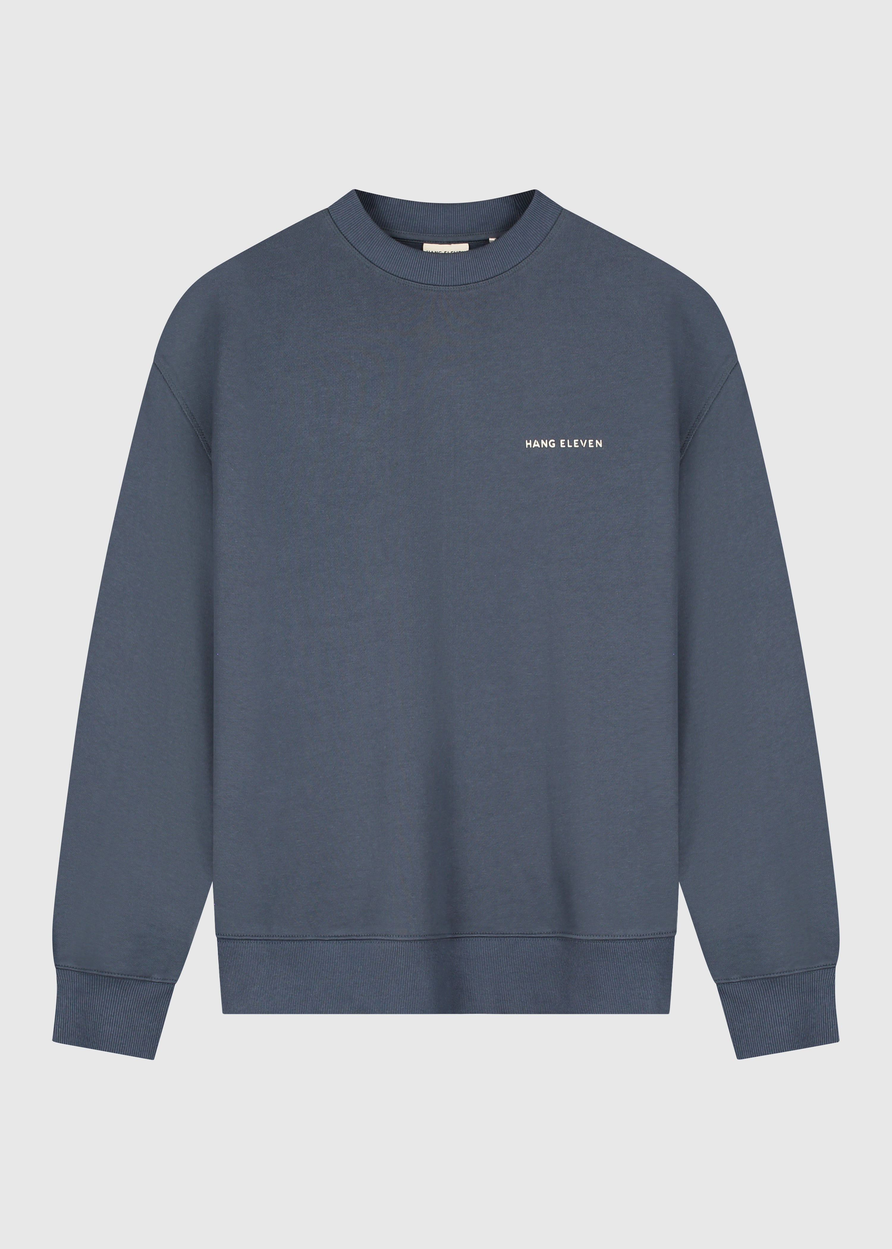 The Floral Crewneck - Ombre Blue