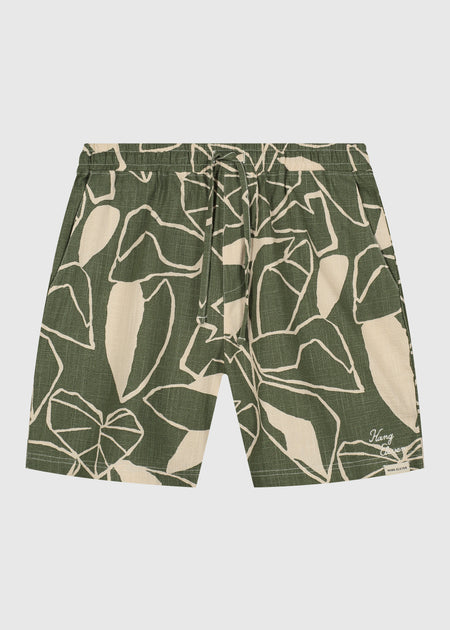 Pflanzen Slub Short - Grün